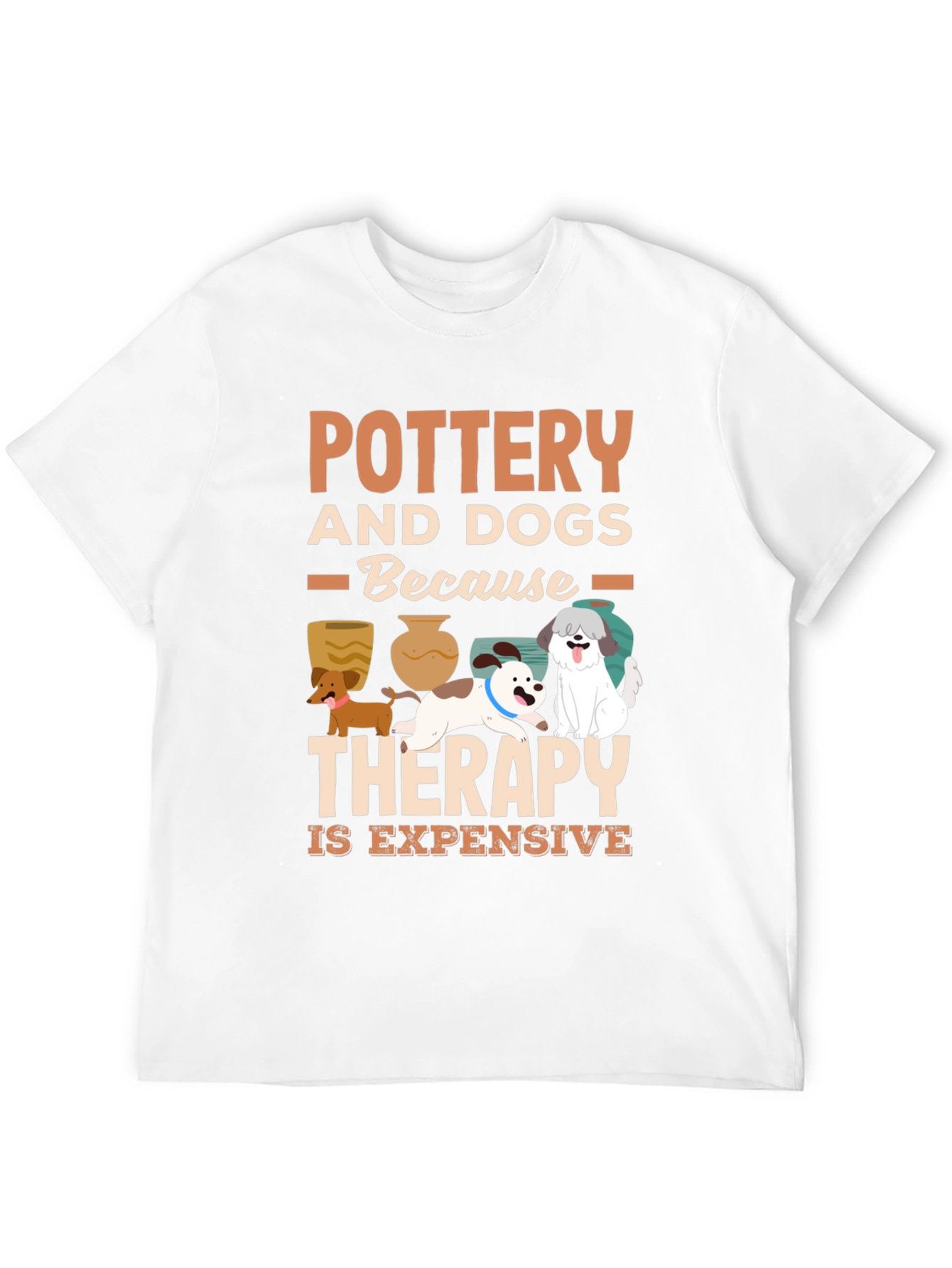 Black Pottery and Dogs Therapy T-Shirt view 12