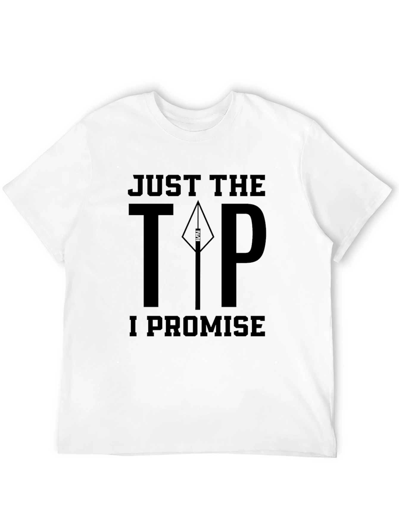 Black Just the Tip T-Shirt: Funny Novelty Graphic Tee for Adults view 12