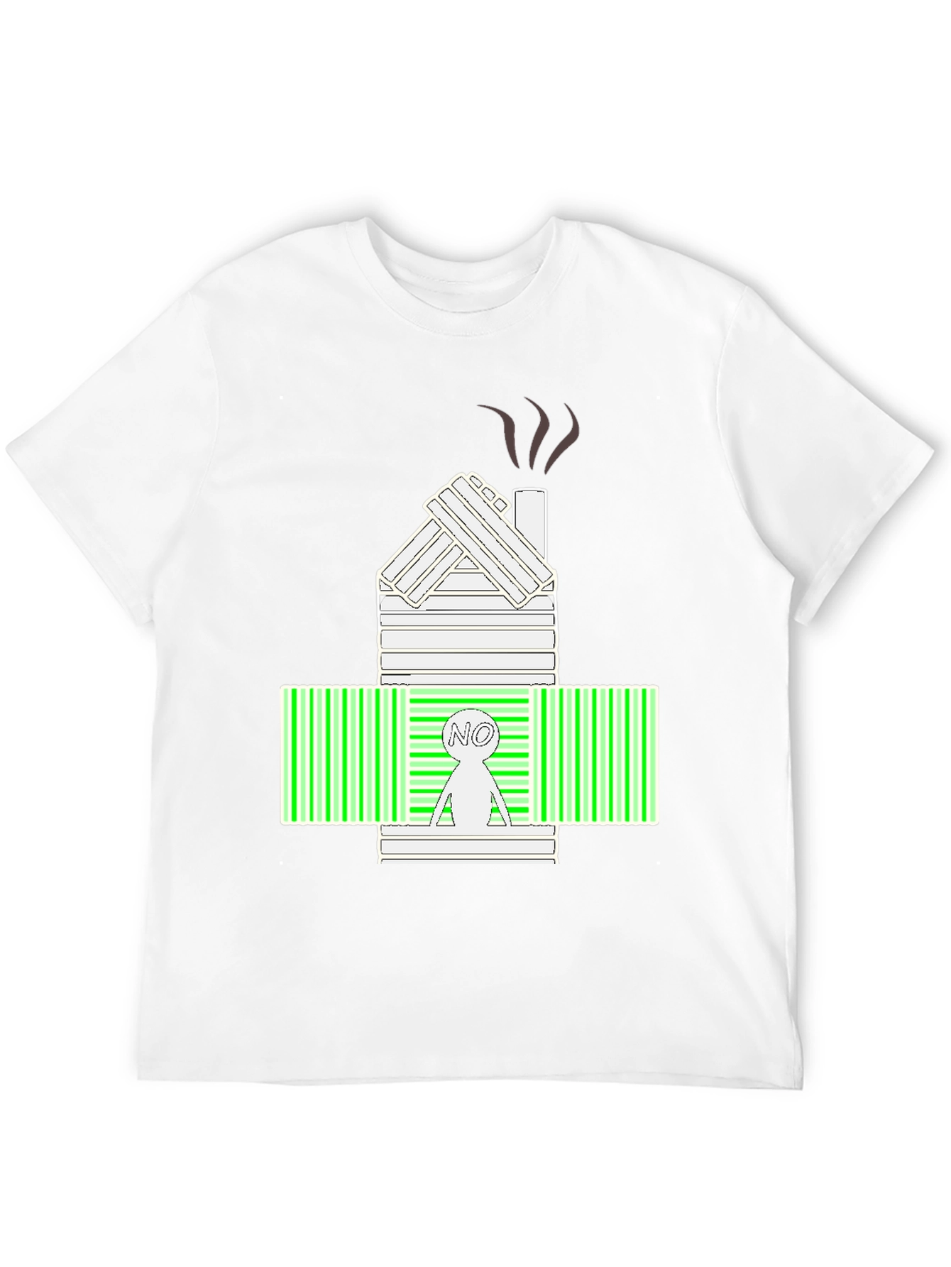 Unique Graphic Tee:  "No" Cabin Barcode Design - 12