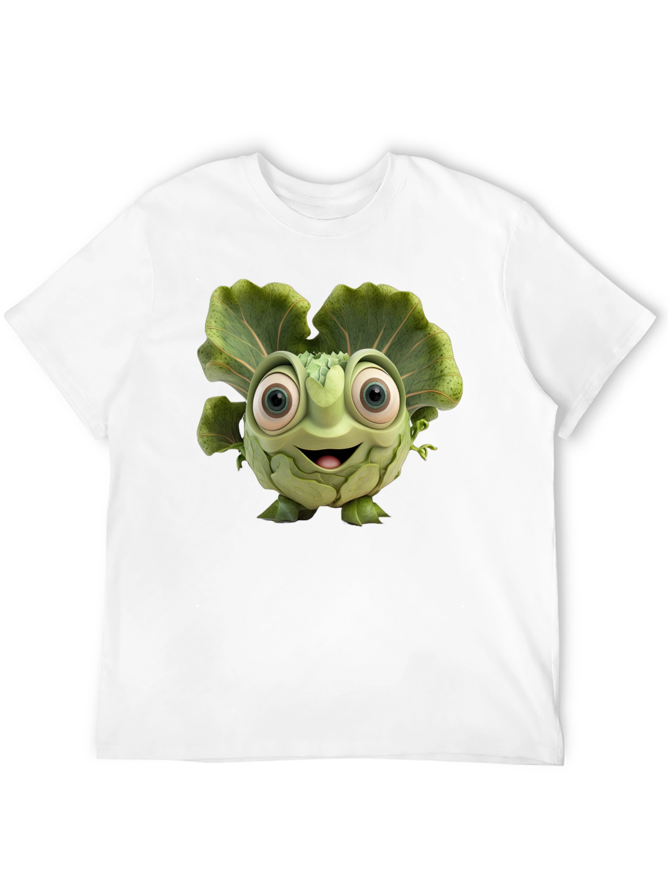 Black Artichoke Cartoon Graphic Black T-Shirt view 12