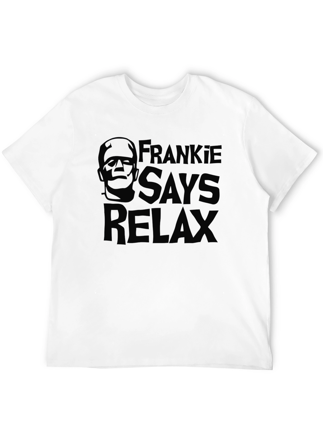 Black Frankie Says Relax Graphic Tee - Classic Black T-Shirt view 12