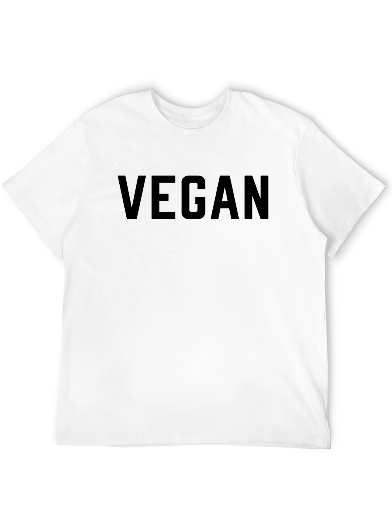 Black Vegan Statement Tee - Bold Black T-Shirt view 12
