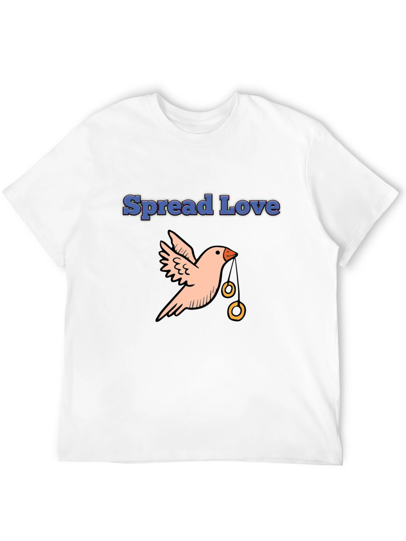 Black Spread Love Bird Graphic Tee - Black Cotton Casual view 12