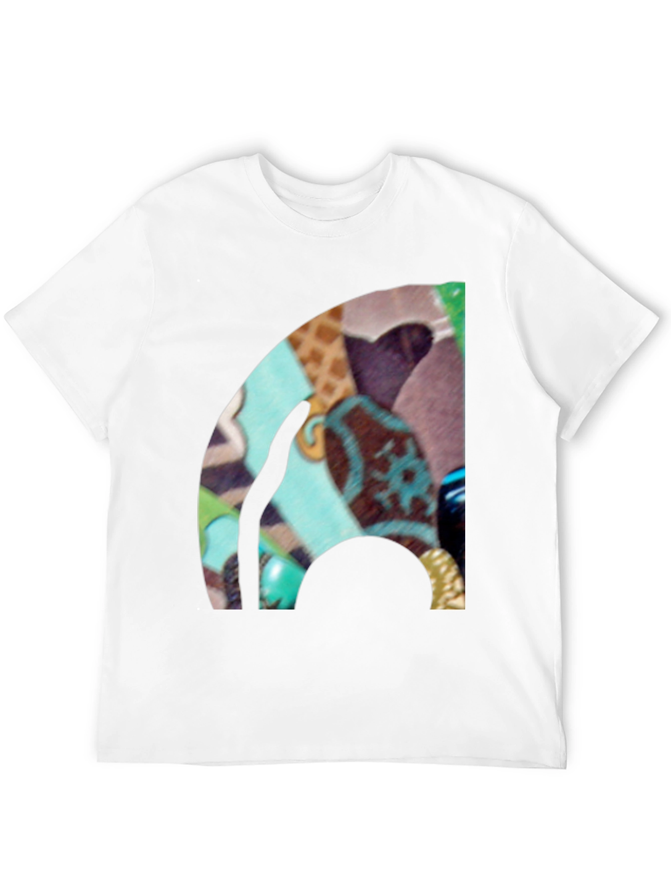 Black Abstract Art Graphic Black T-Shirt view 12