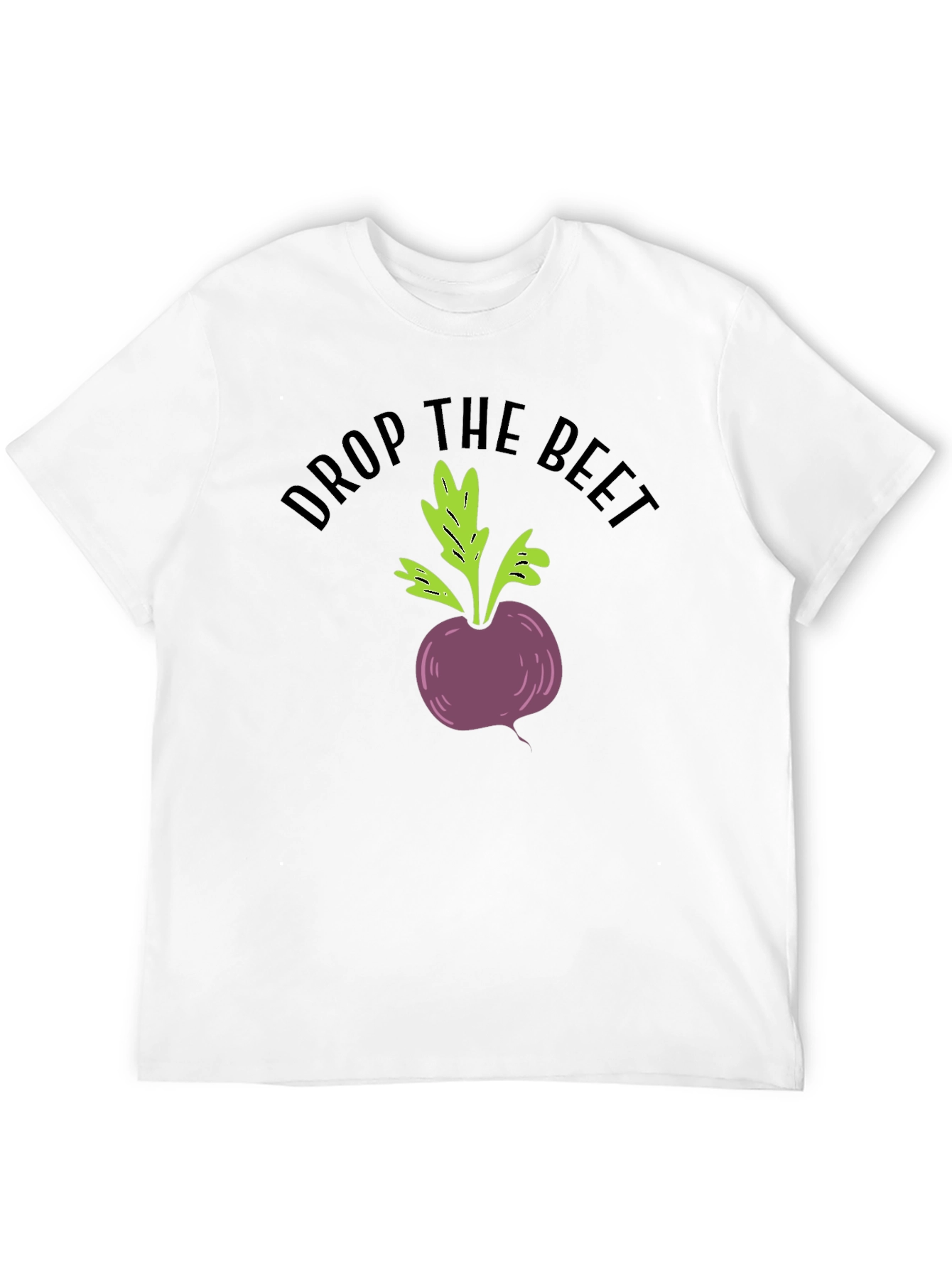Black Drop the Beet Funny Graphic T-Shirt view 12