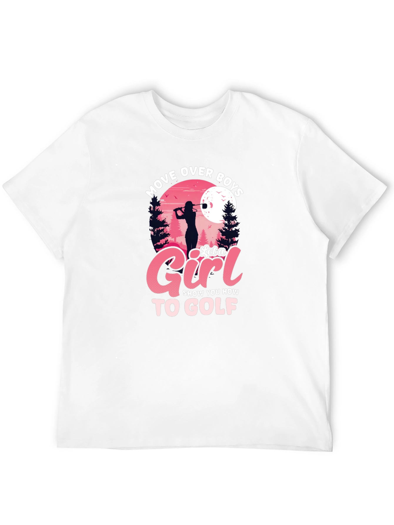 Black Move Over Boys, Let a Girl Golf Black T-Shirt view 12