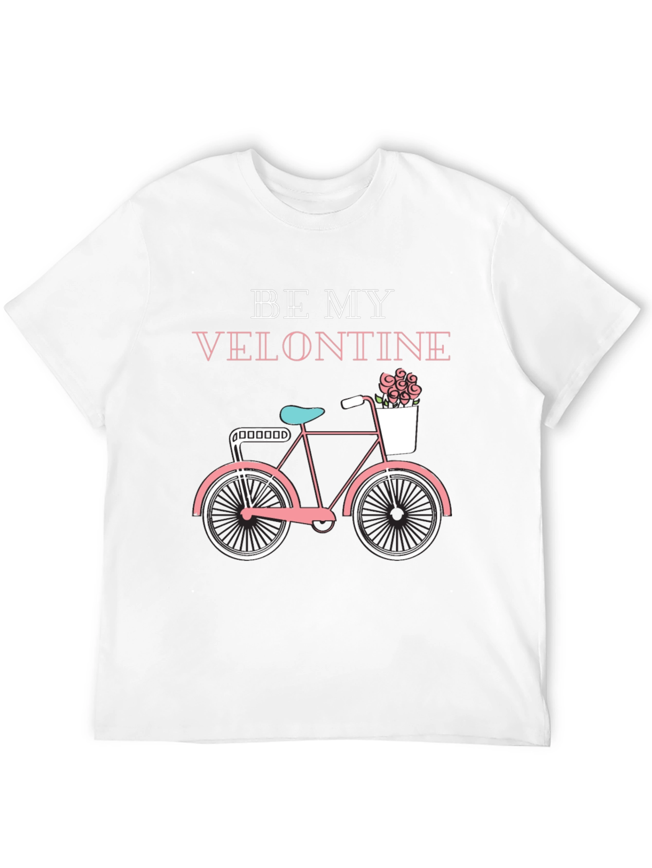 Black Be My Velontine Bicycle Graphic Tee view 12