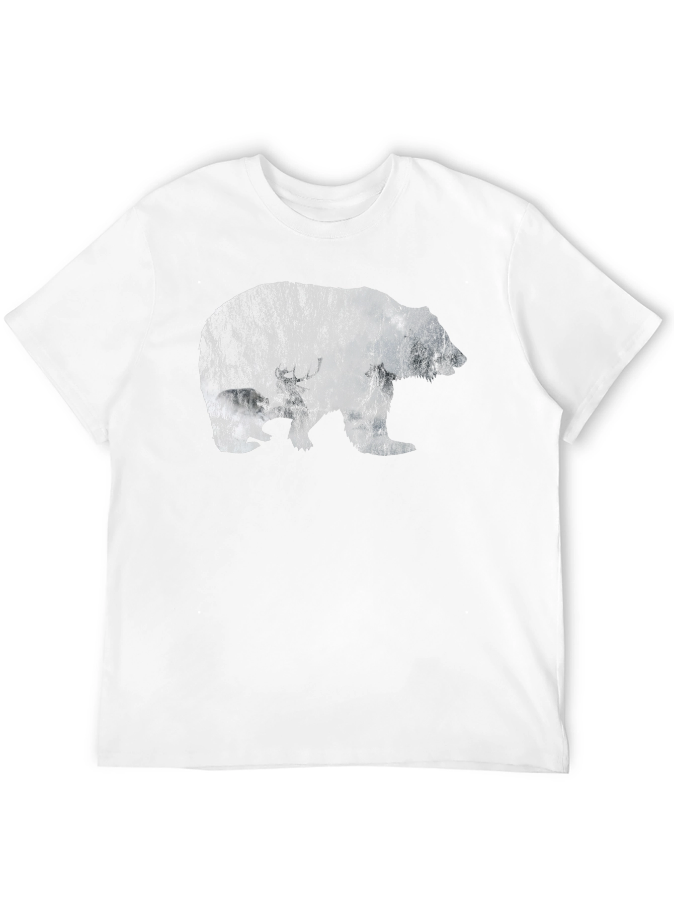 Black Bear Silhouette Black T-Shirt view 12
