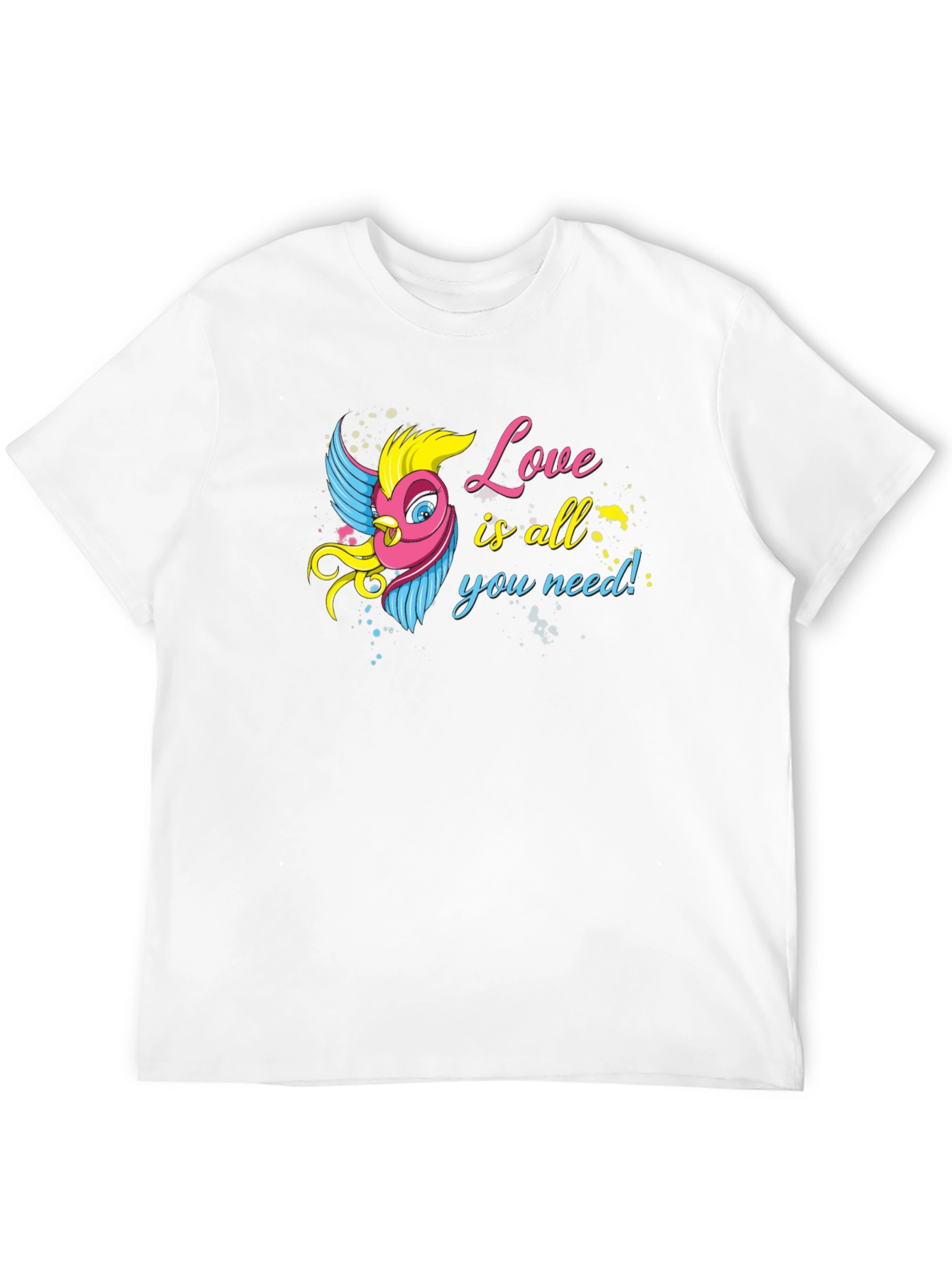 Black Love Bird Graphic Black T-Shirt - All You Need Is Love! view 12