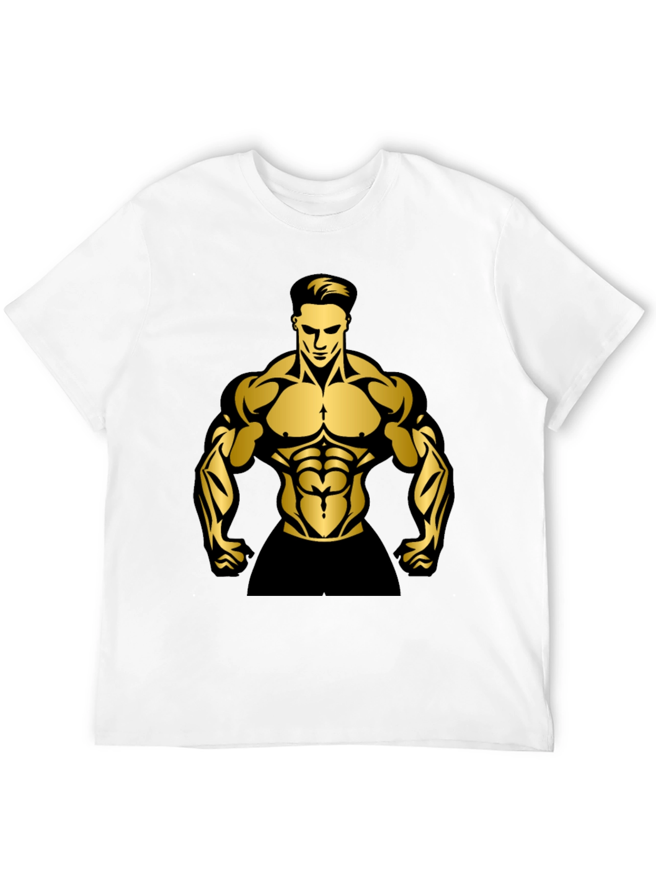 Black Muscle Man Graphic T-Shirt | Gym Wear view 12