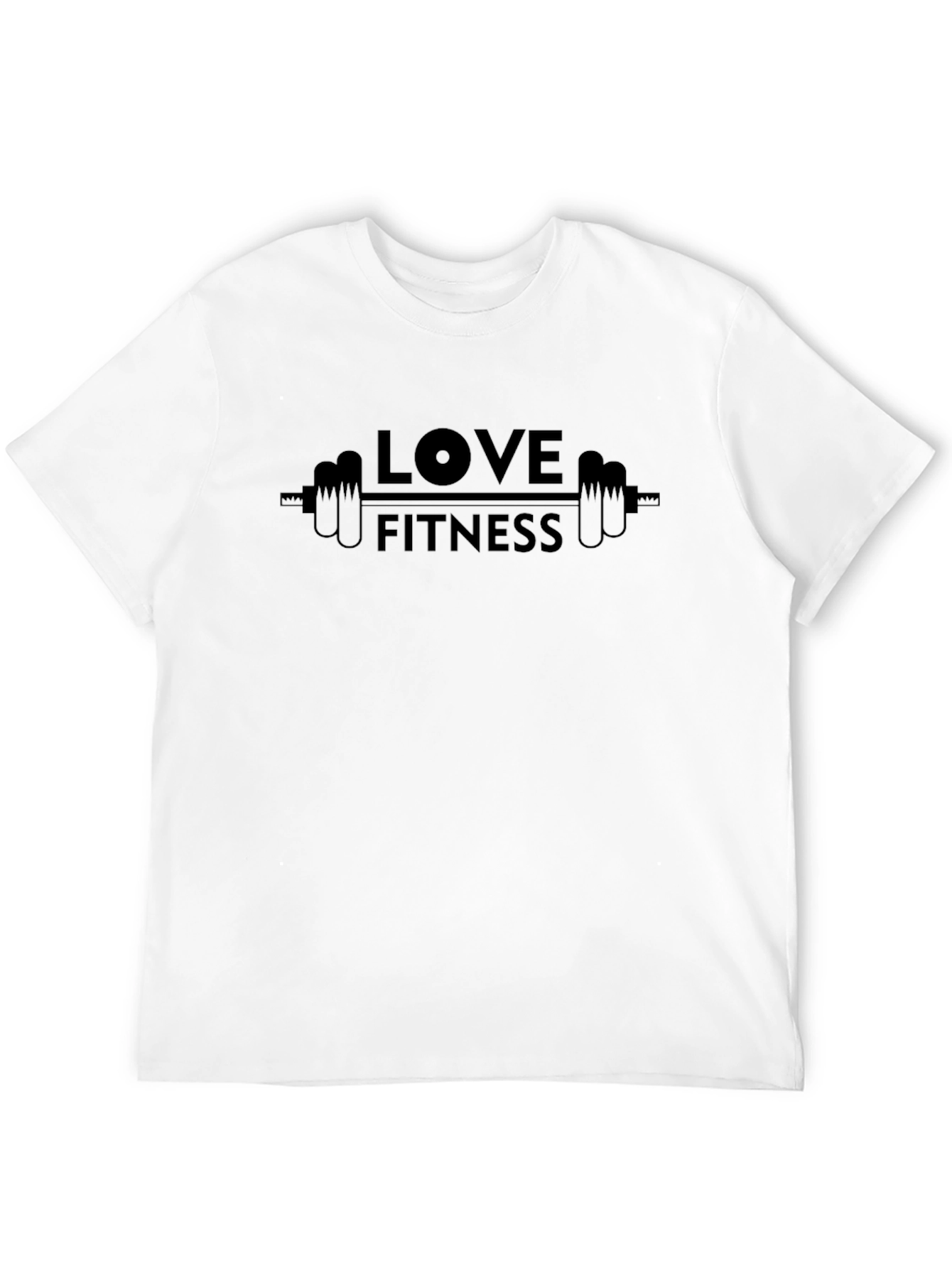 Black Love Fitness Barbell T-Shirt - Gym Workout Tee view 12