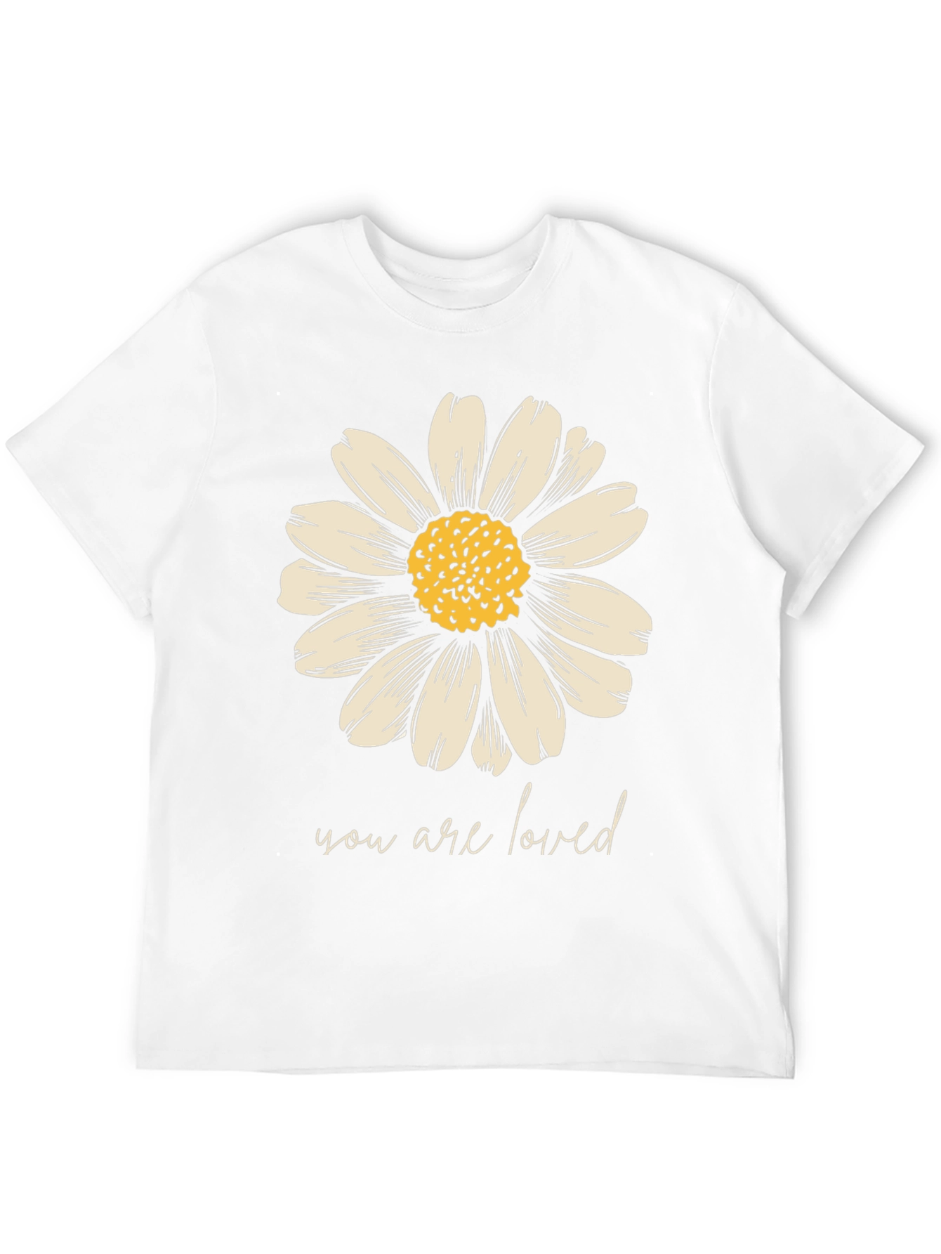 Black Daisy Graphic Tee - You Are Loved Black T-Shirt view 12