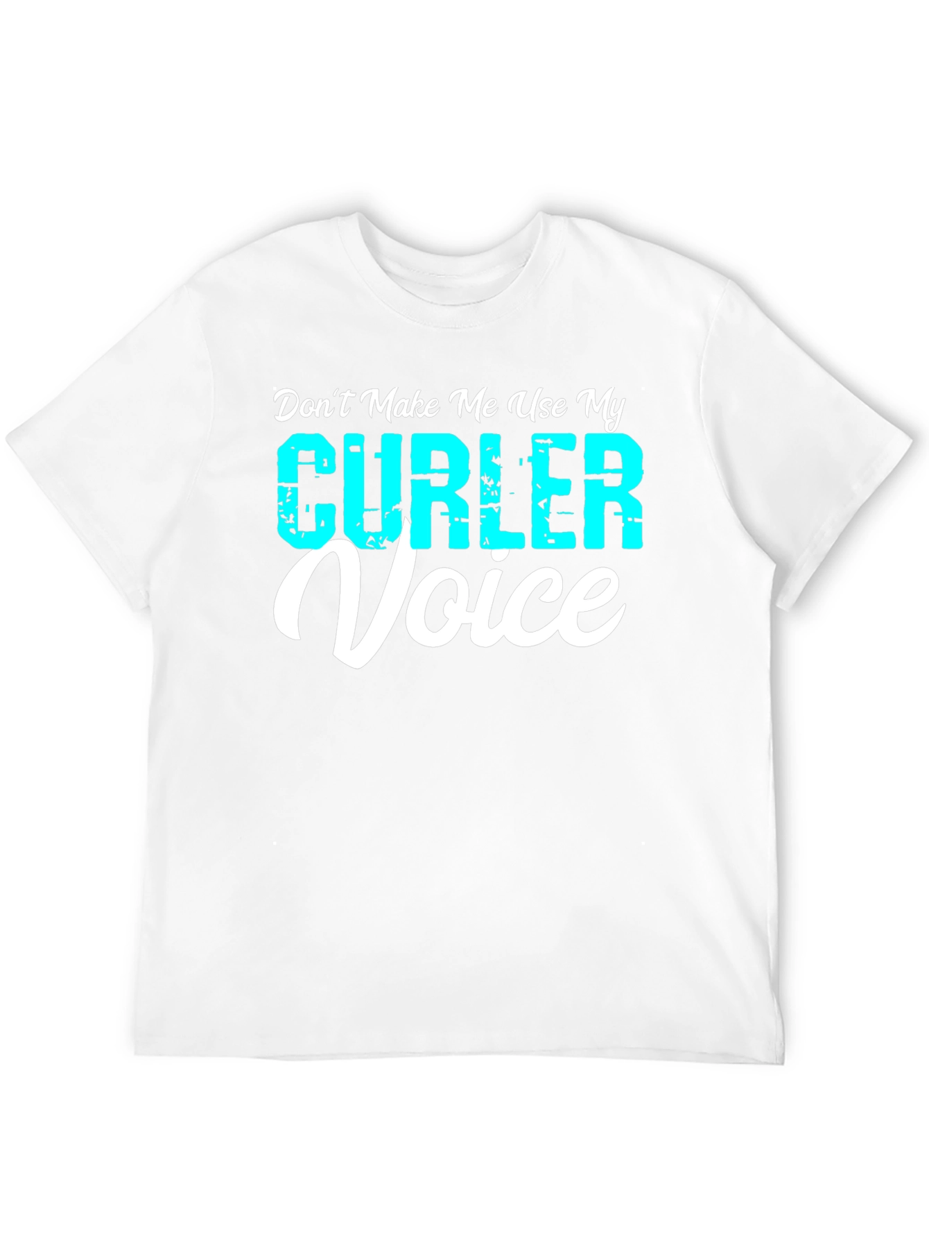 Black Curler Voice T-Shirt - Funny Curling Tee view 12