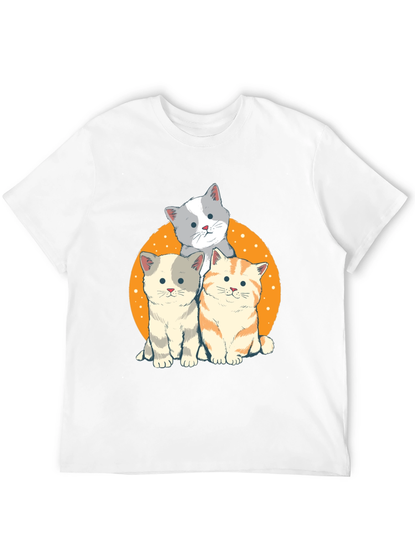 Black Cute Cats Graphic T-Shirt view 12