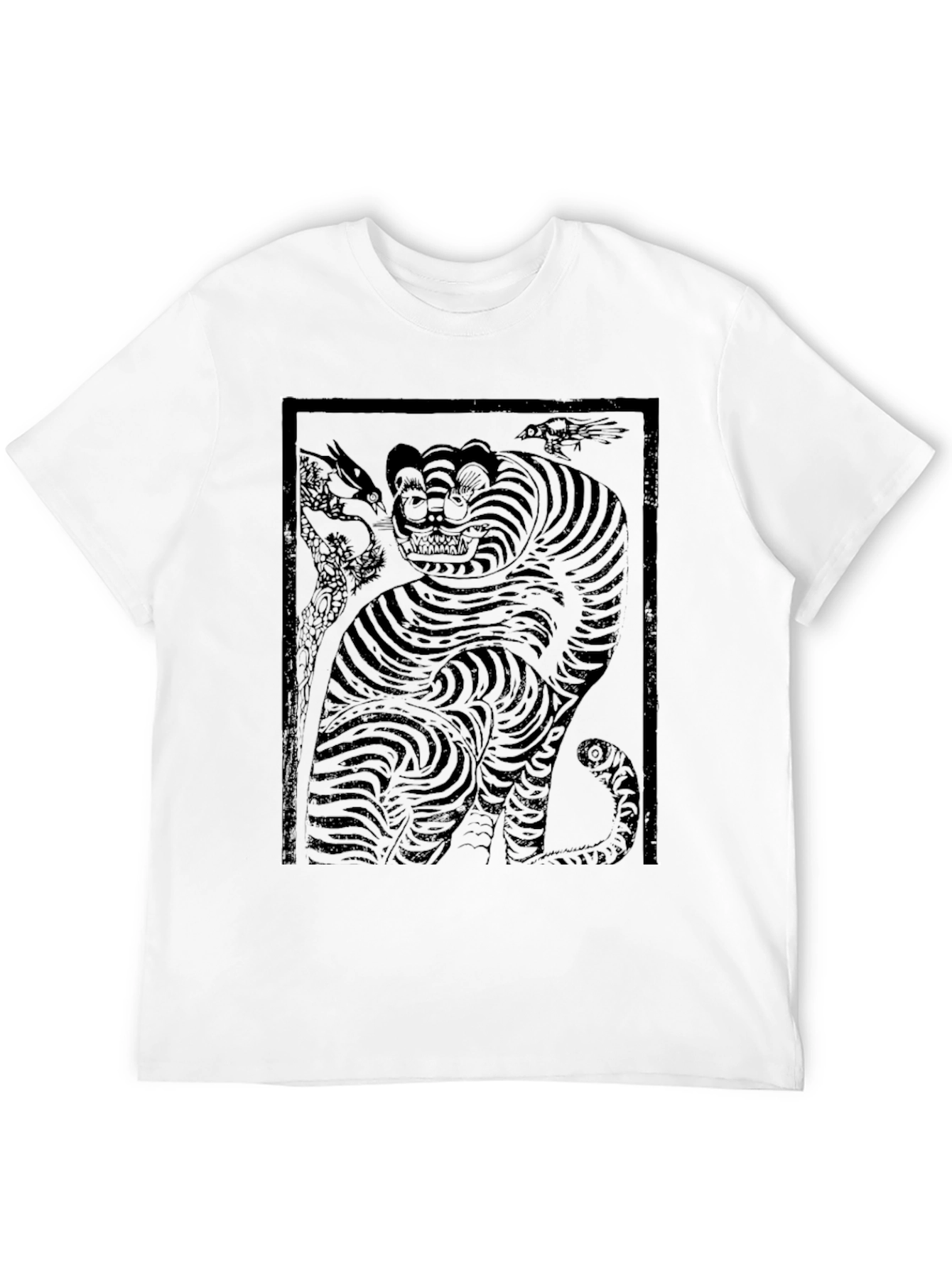 Black Vintage Tiger Graphic Tee - Classic Comfort view 12