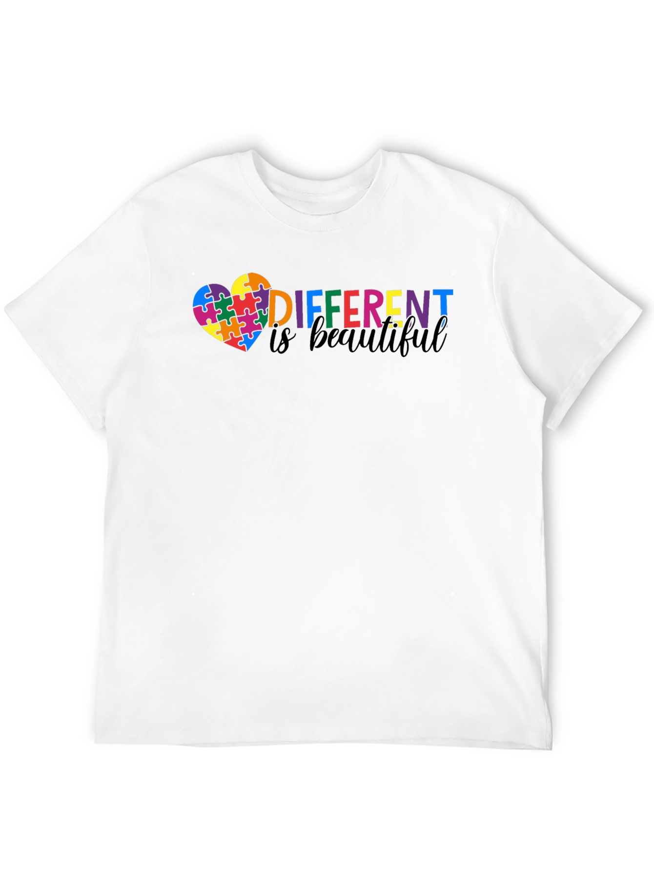 Black Different is Beautiful Autism Awareness T-Shirt view 12