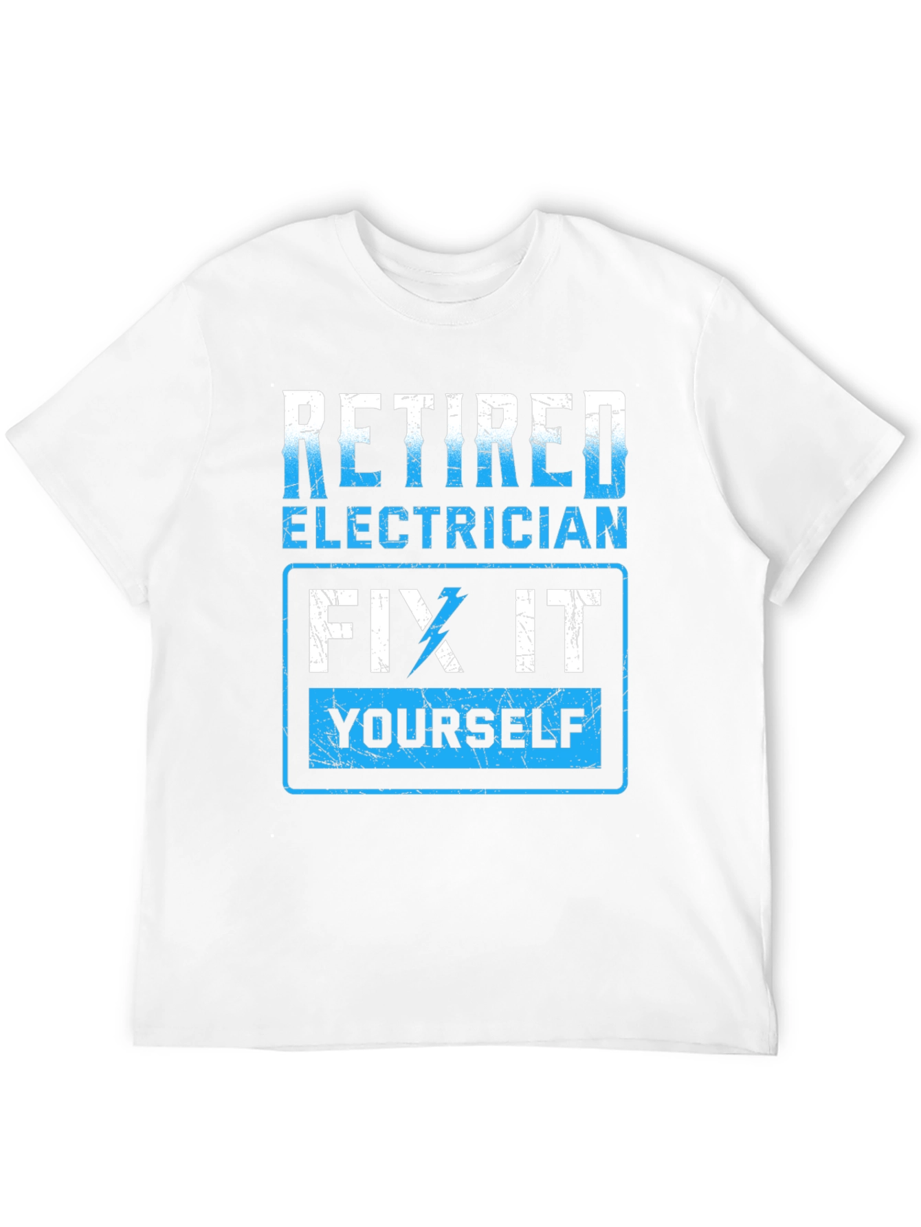Black Retired Electrician Fix It Yourself T-Shirt view 12