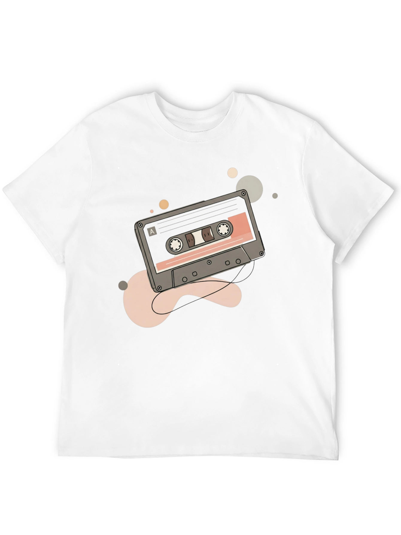 Black Retro Cassette Tape Graphic Tee - Classic Style view 12