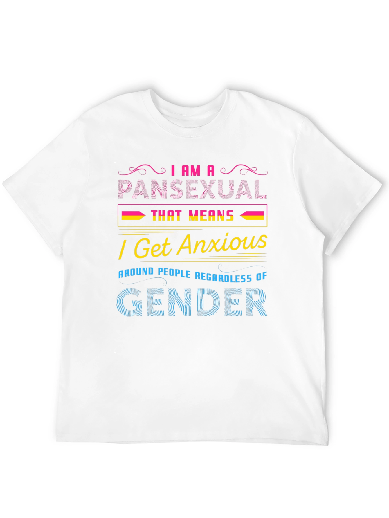 Black Pansexual Anxious T-Shirt view 12