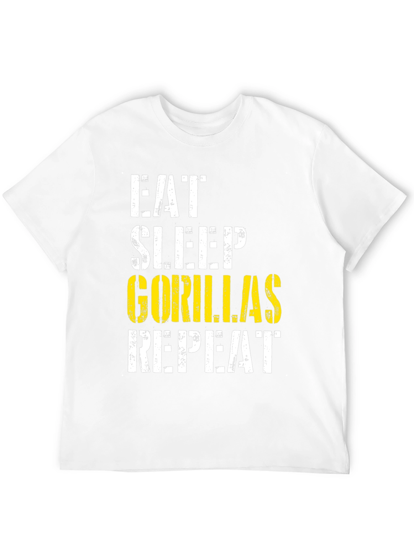 Black Eat Sleep Gorillas Repeat Black Graphic Tee view 12