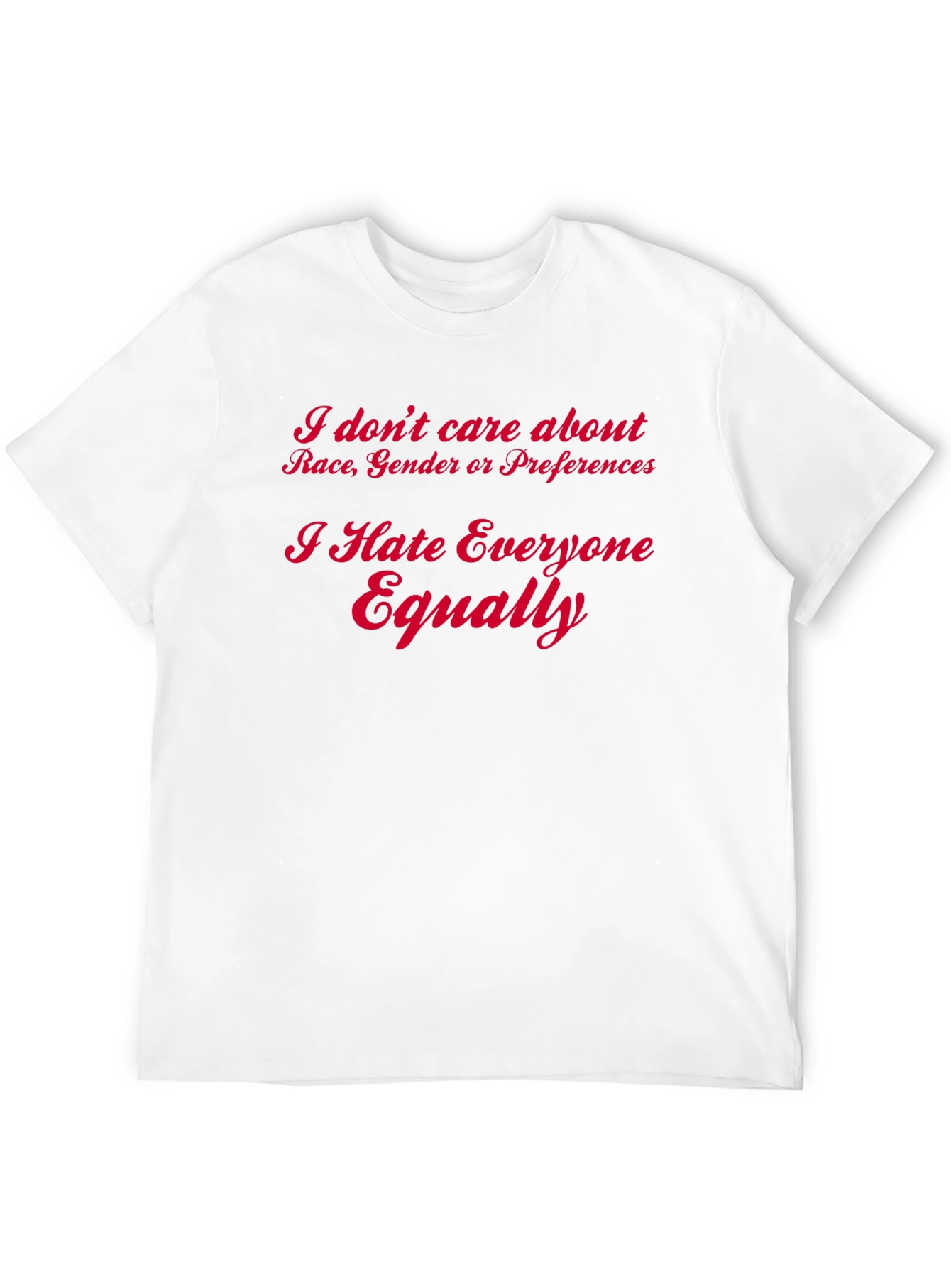 Black Sarcastic Graphic Tee - I Hate Everyone Equally view 12