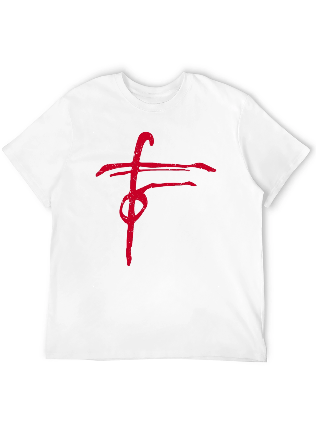 Black Black T-Shirt with Red Abstract Graphic view 12