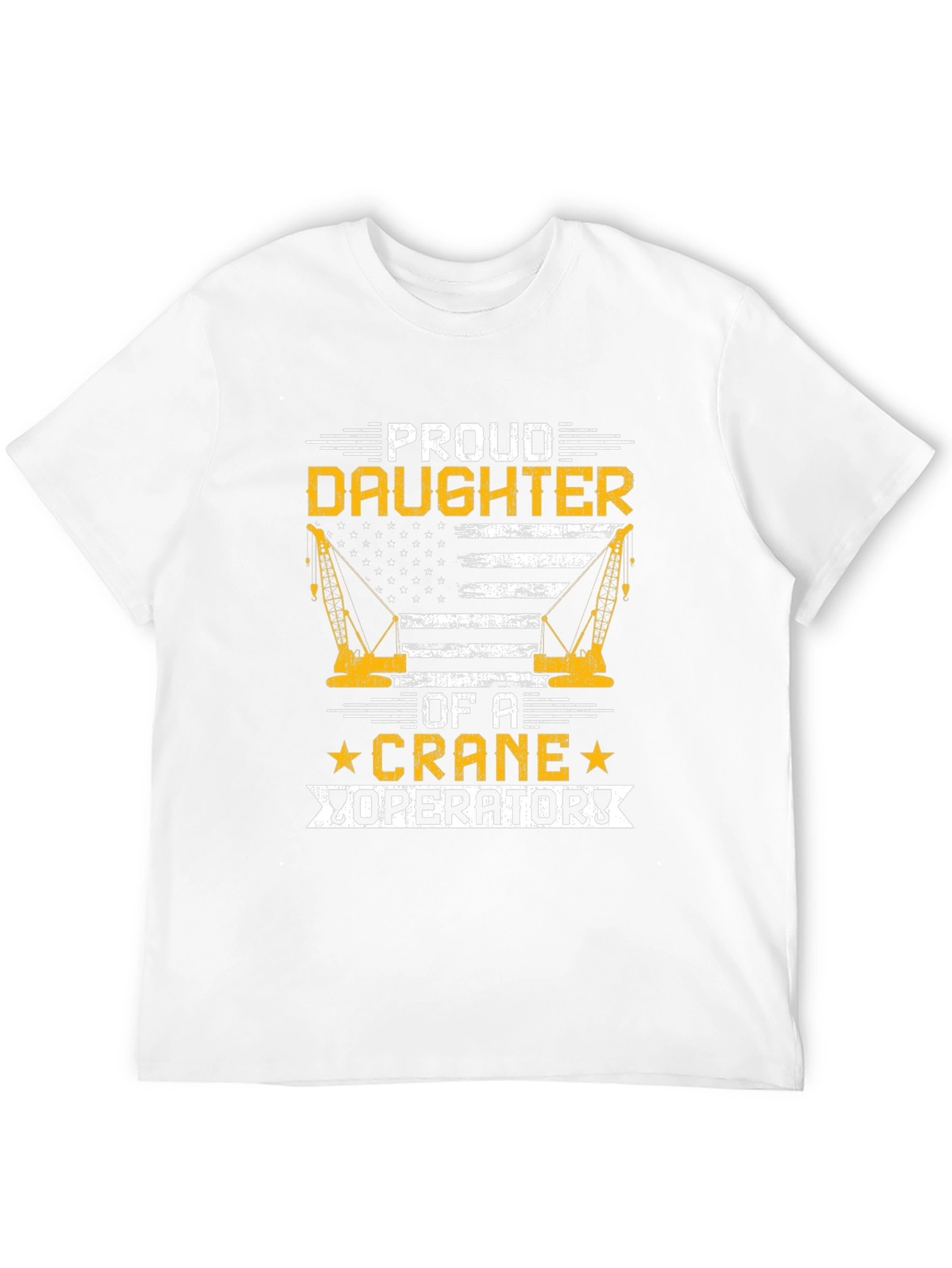 Black Proud Daughter Crane Operator T-Shirt view 12