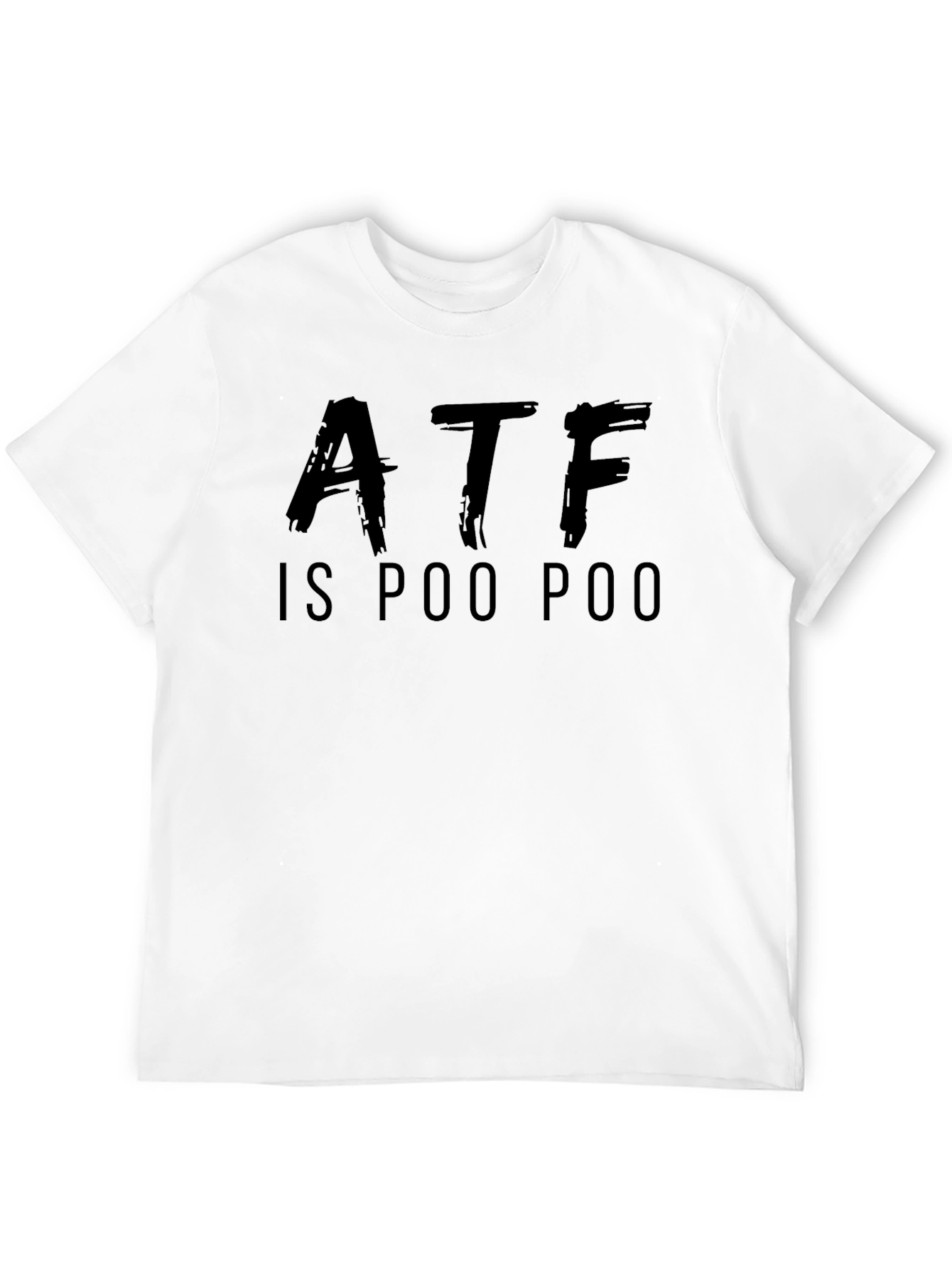 Black ATF is Poo Poo T-Shirt - Black Crew Neck view 12