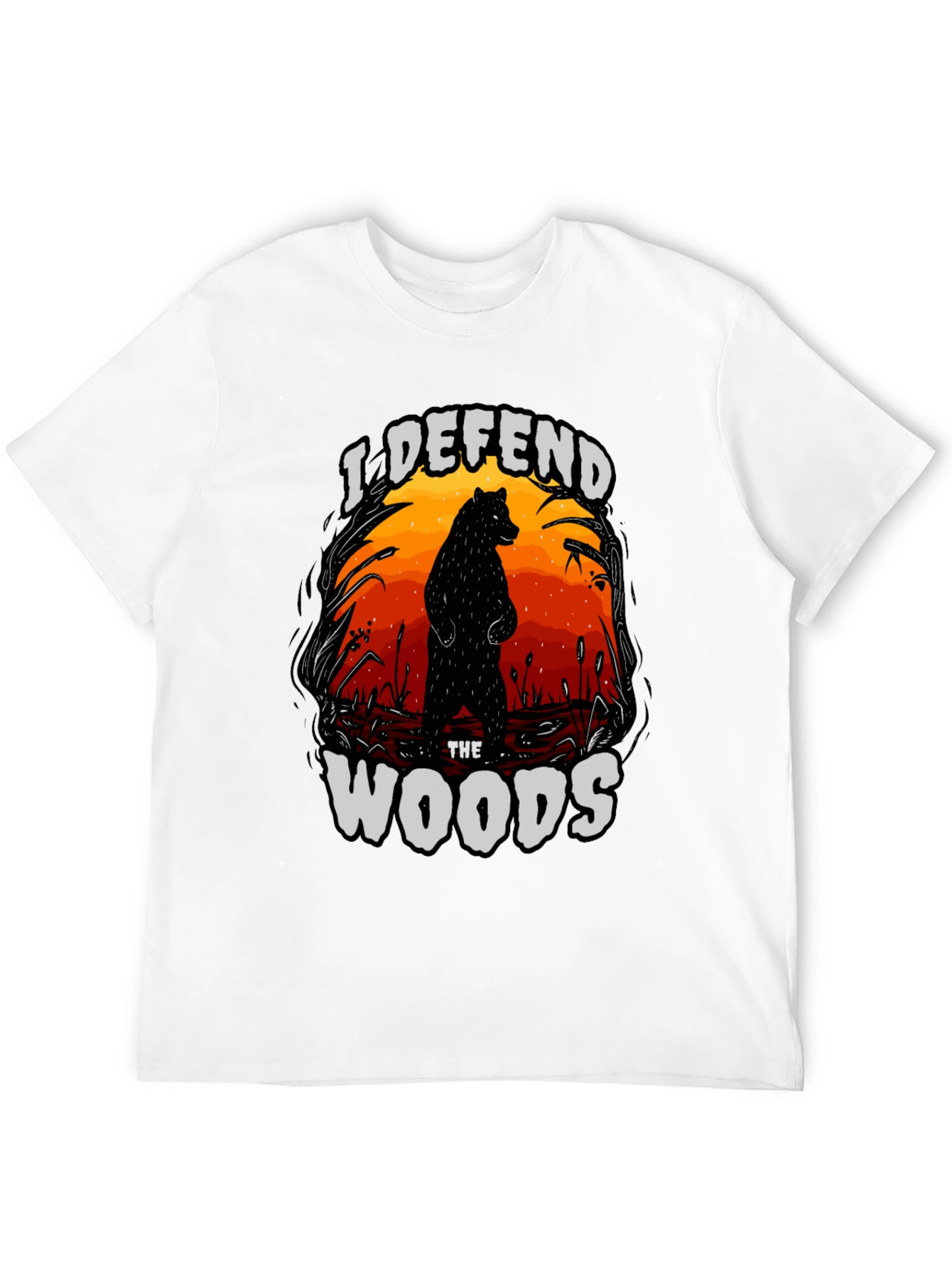 Black I Defend The Woods Graphic Tee - Black view 12