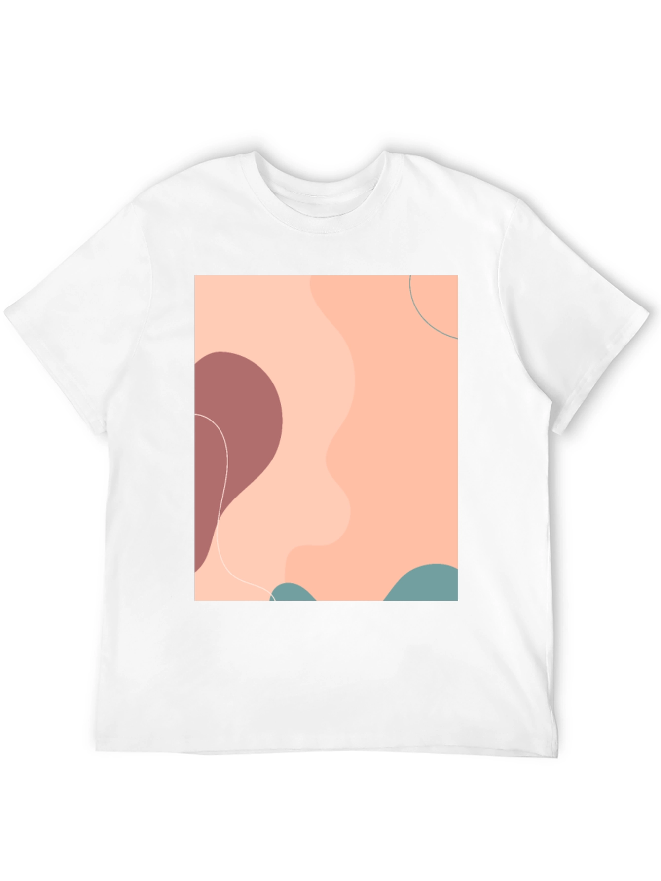 Black Abstract Graphic Print Men's Black T-Shirt view 12