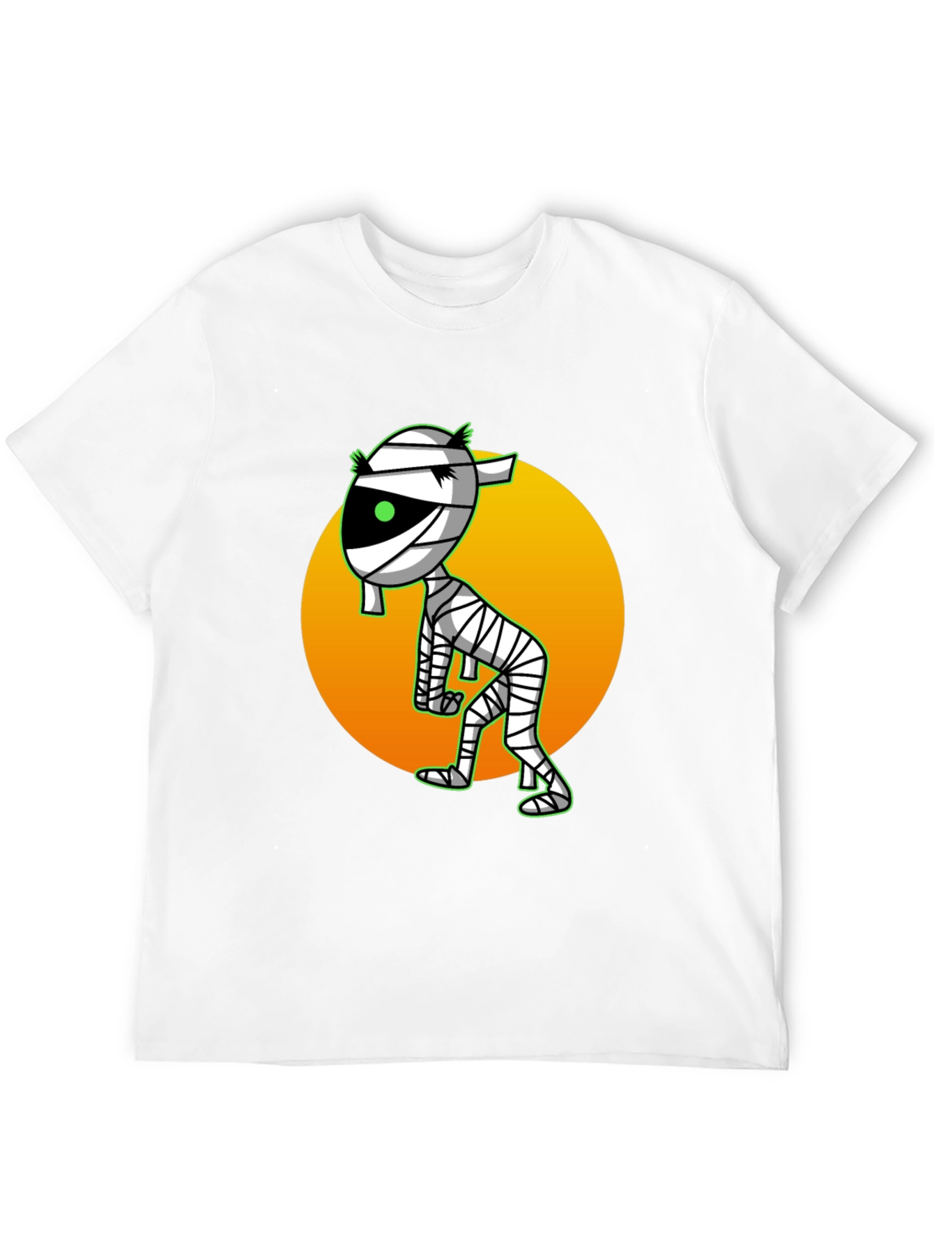 Black Mummy Cartoon T-Shirt - Spooky Fun view 12