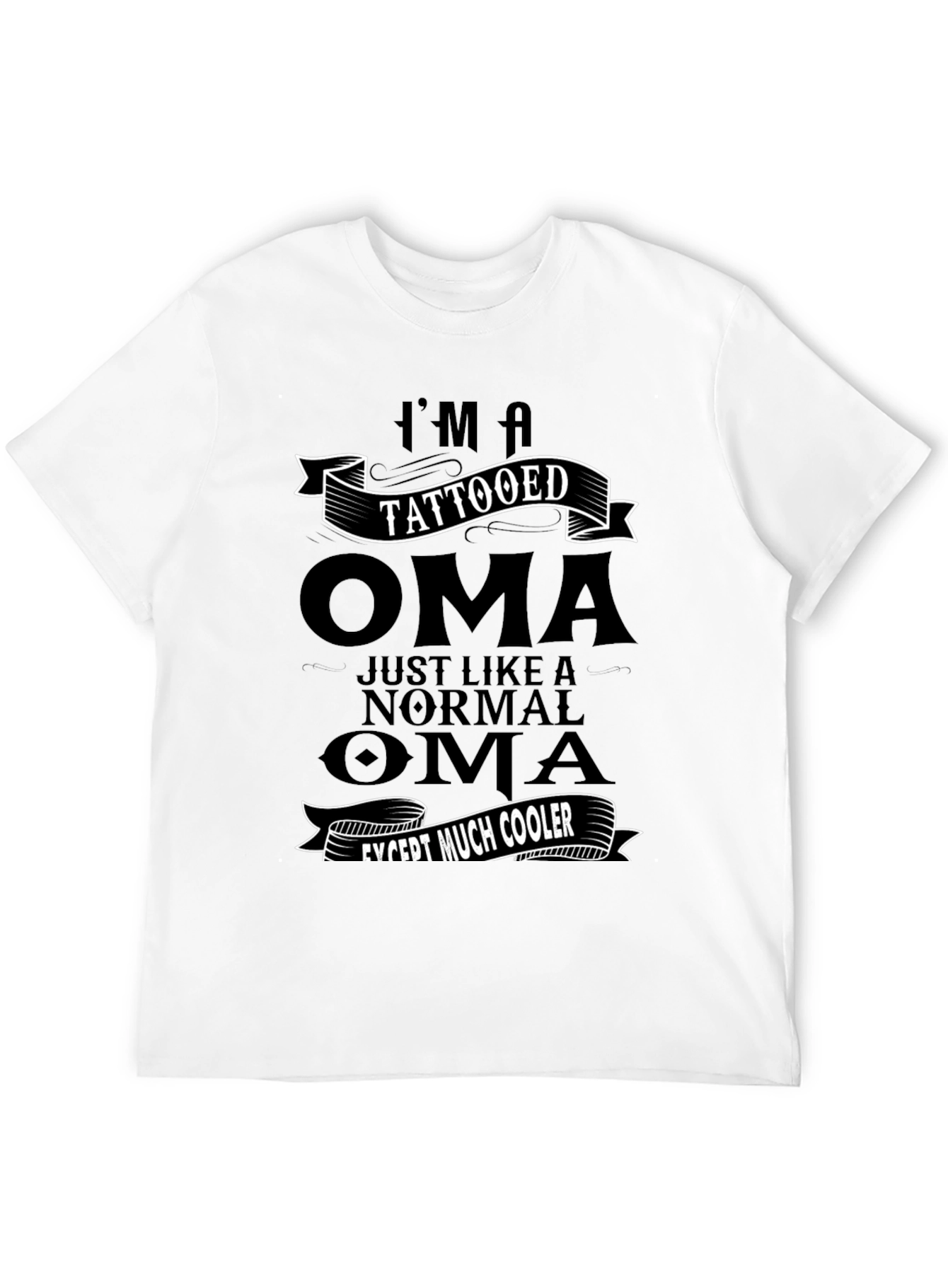 Black Tattooed Oma T-Shirt - Cool Grandma Tee view 12