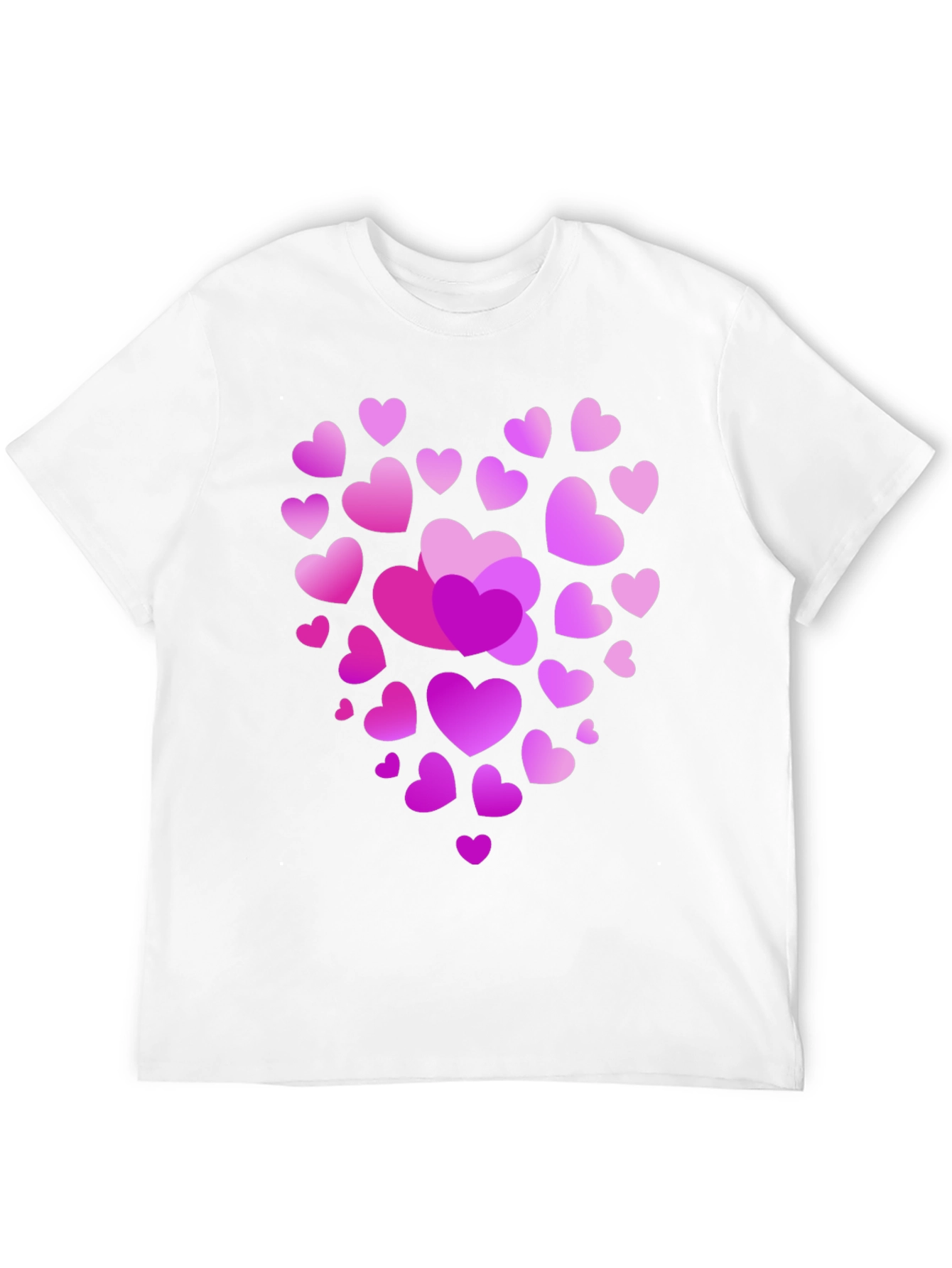 Black Heart Print Black T-Shirt view 12