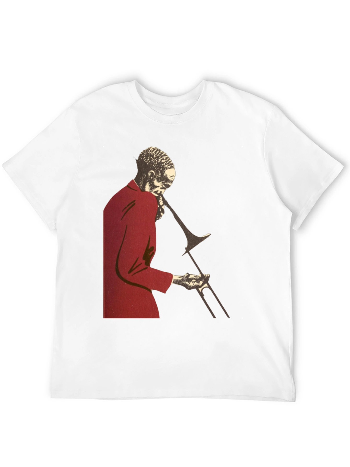 Black Jazz Trombone Player T-Shirt - Black view 12