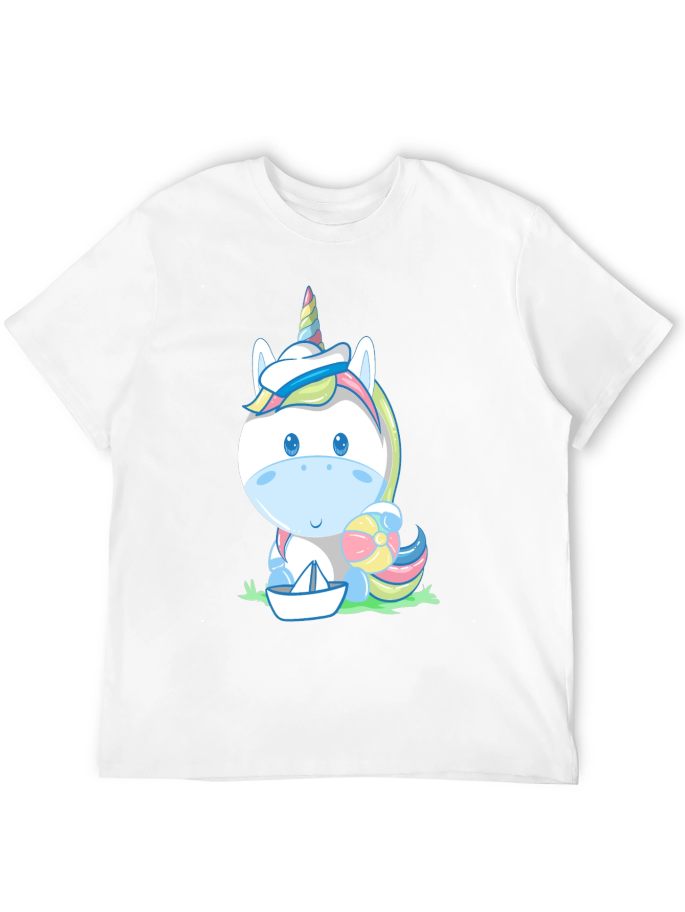 Black Unicorn Beach T-Shirt - Cute Cartoon Tee view 12