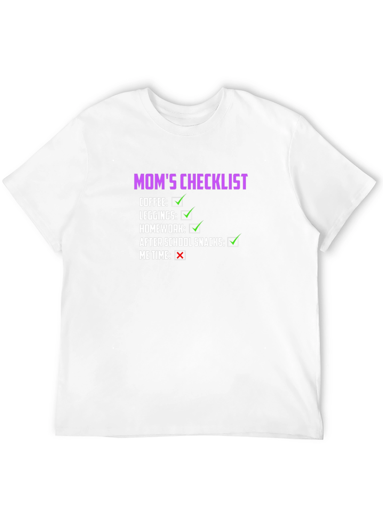 Mom's Checklist Graphic T-Shirt - 12