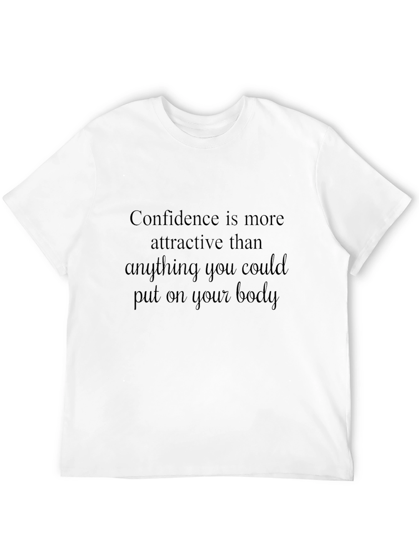 Black Confidence Graphic Tee - Soft Cotton Blend view 12