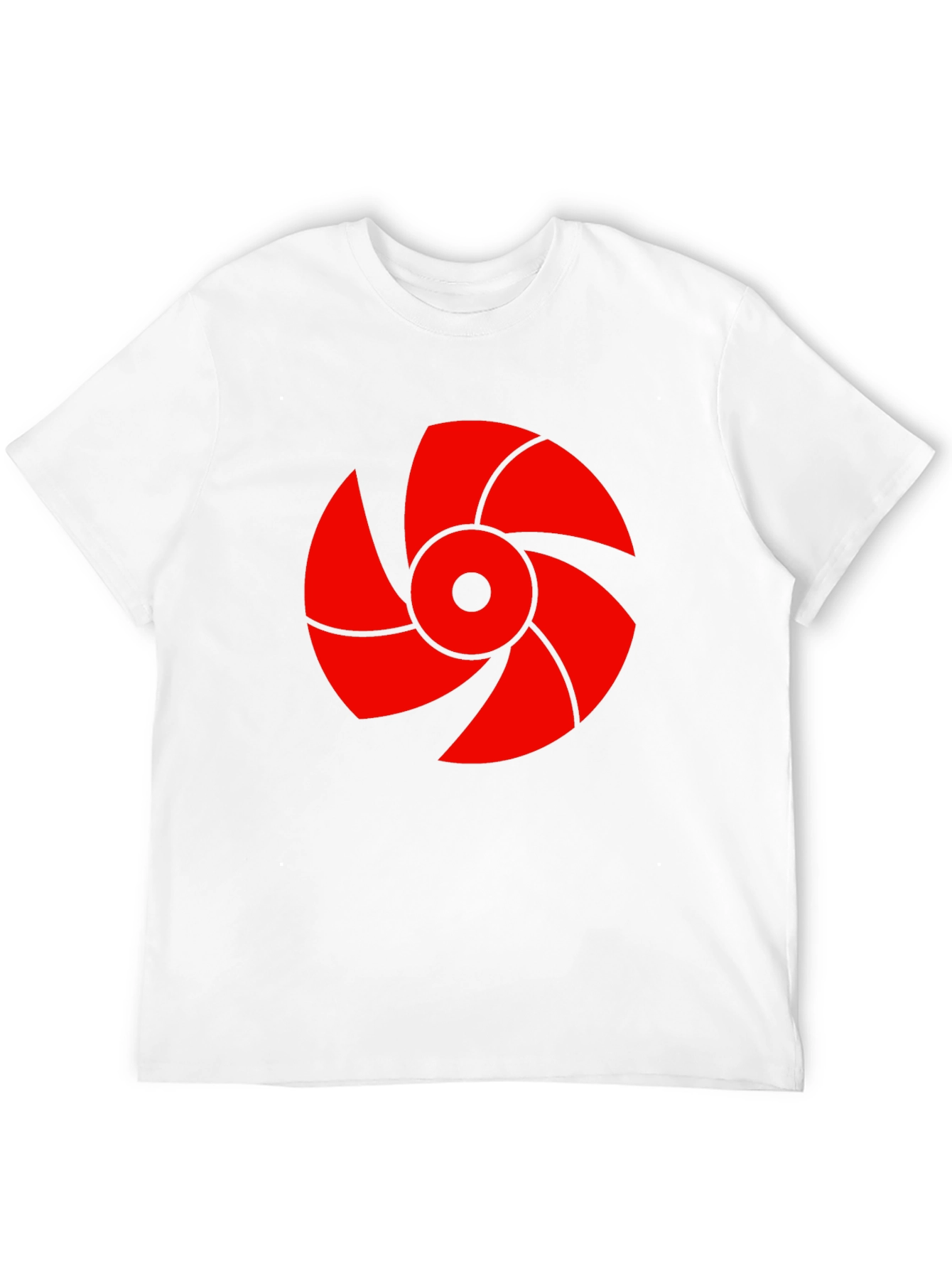 Black Red Fan Graphic Black T-Shirt view 12