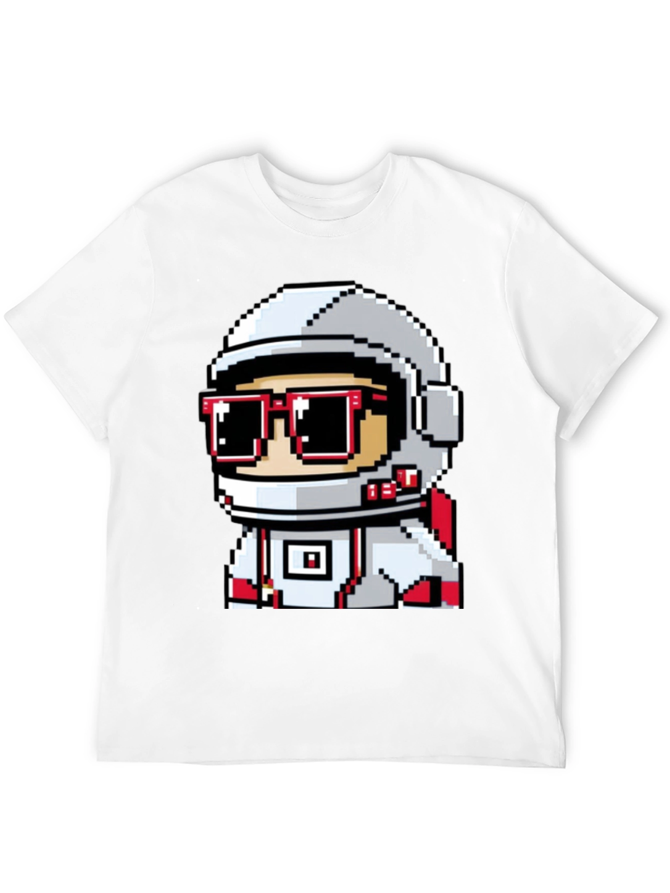 Black Pixel Astronaut Graphic T-Shirt - Cool Space Design view 12