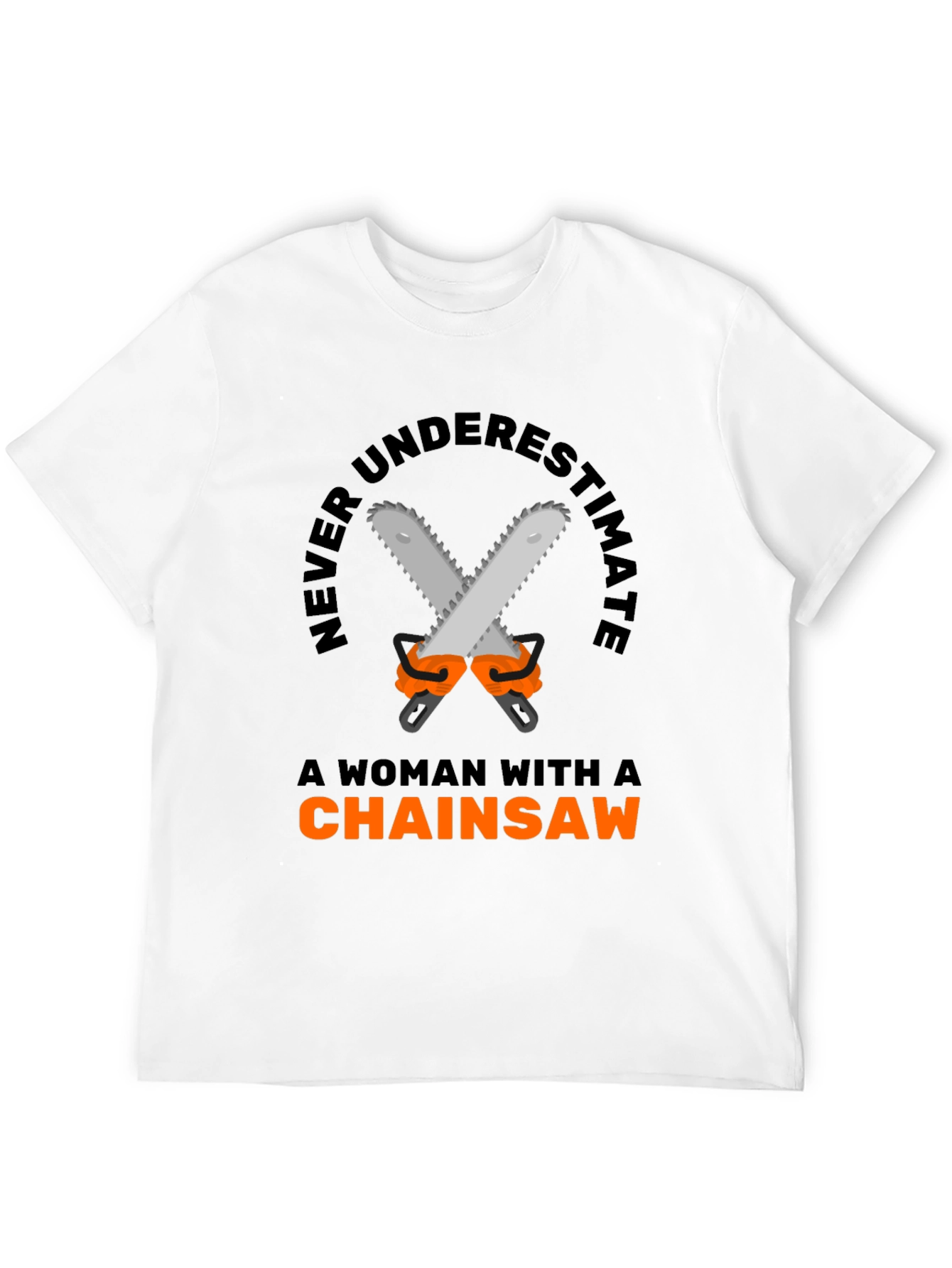 Black Woman Chainsaw T-Shirt - Funny Graphic Tee view 12