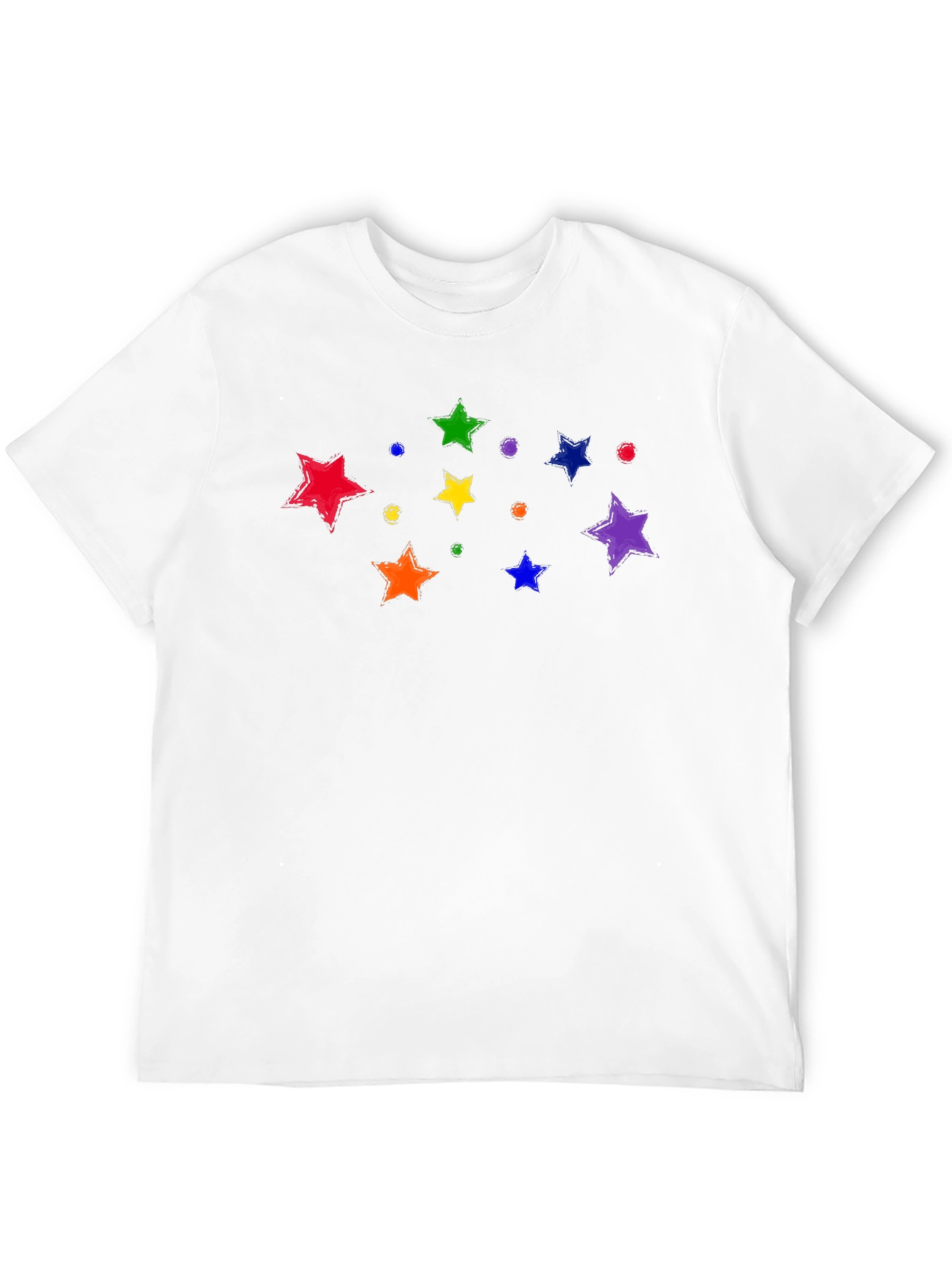 Black Rainbow Star T-Shirt - Colorful Graphic Tee view 12