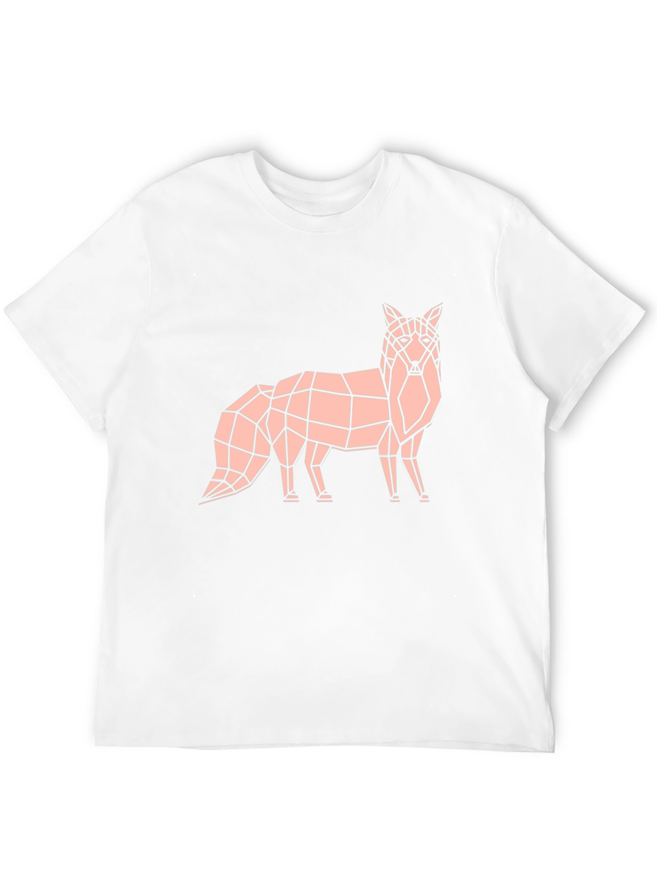 Black Geometric Fox Graphic Tee - Stylish Black T-Shirt view 12