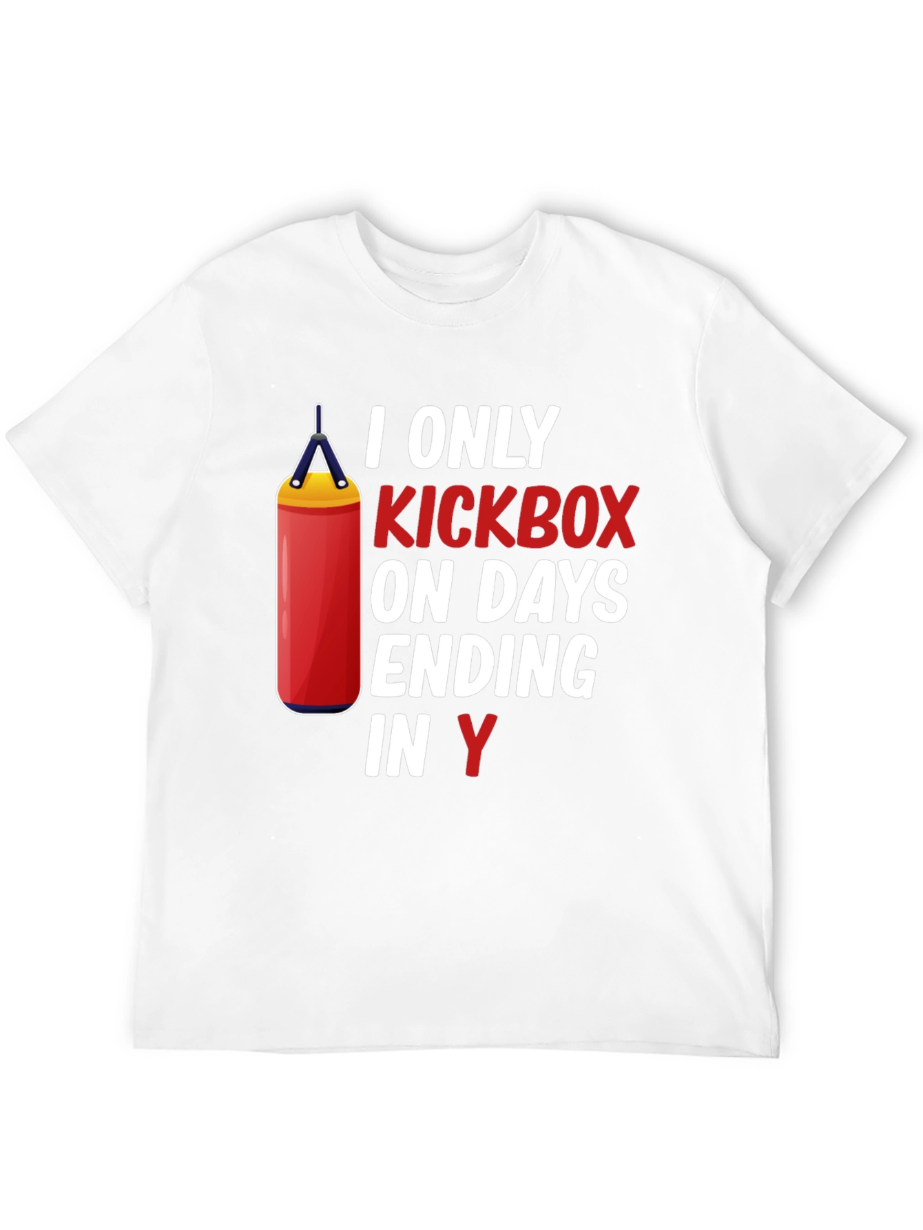 Black Kickboxer Humor T-Shirt - Days Ending in Y view 12