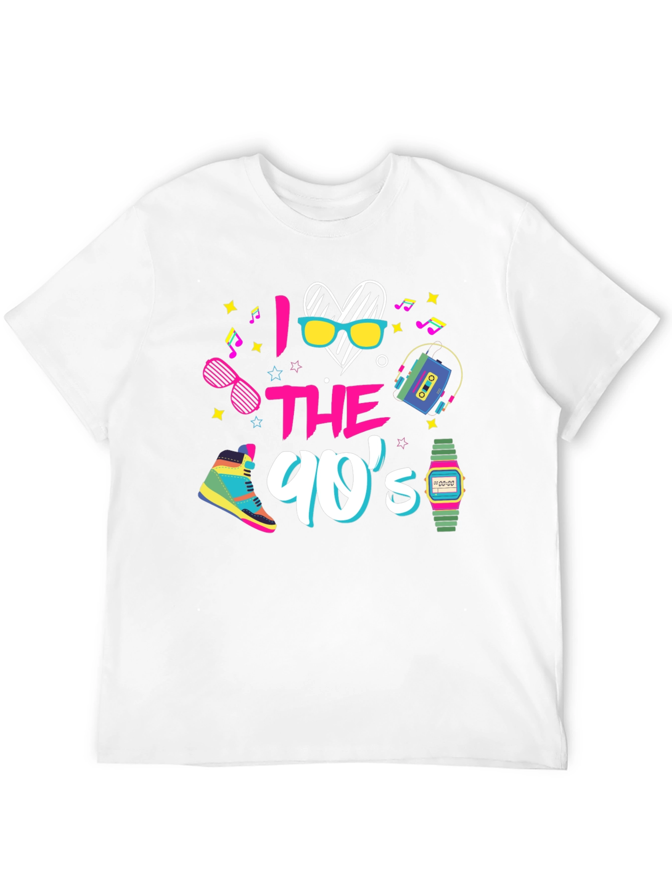 Black I Love The 90s Retro Style T-Shirt view 12