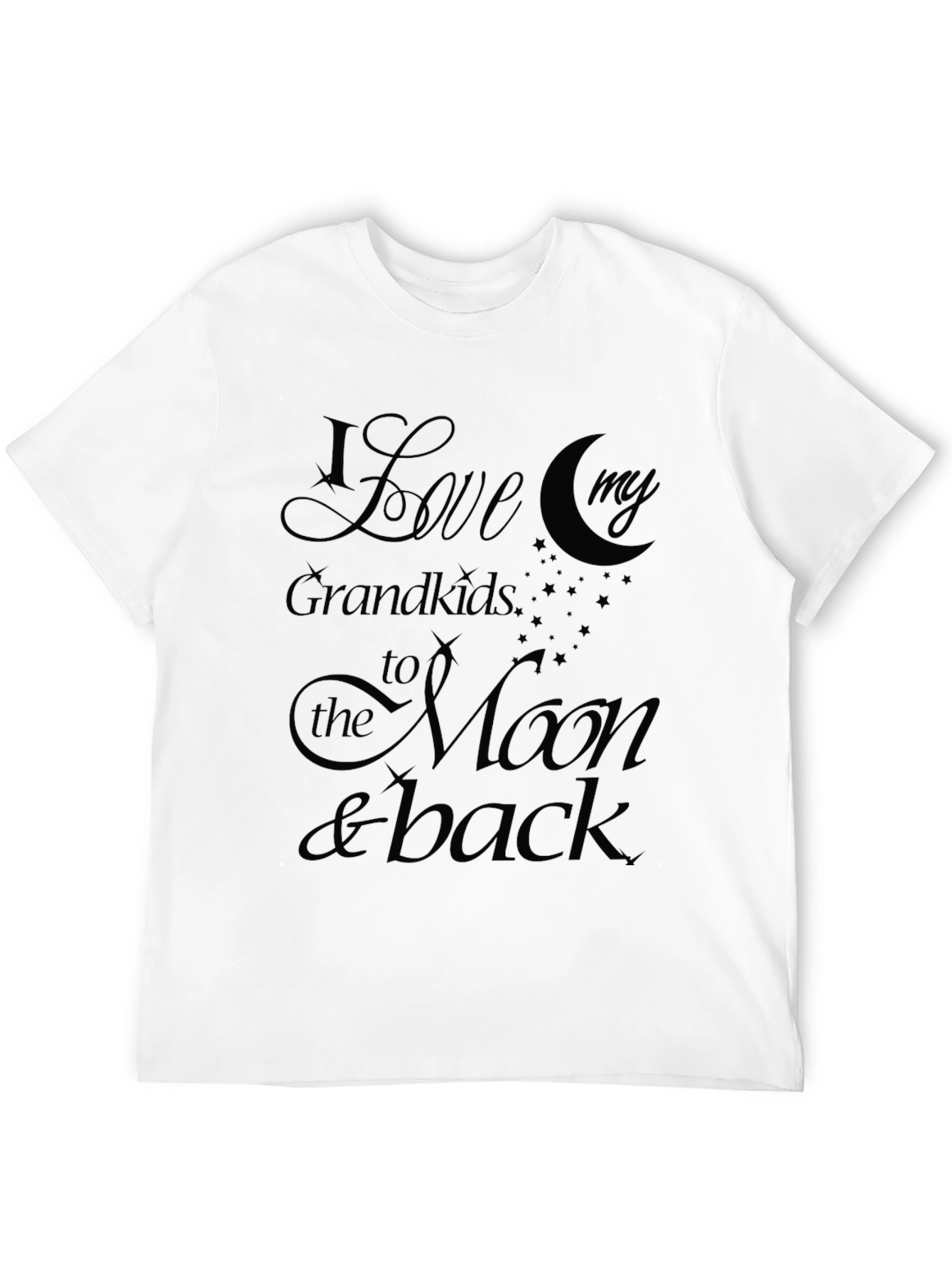 Black I Love My Grandkids to the Moon & Back Graphic T-Shirt view 12