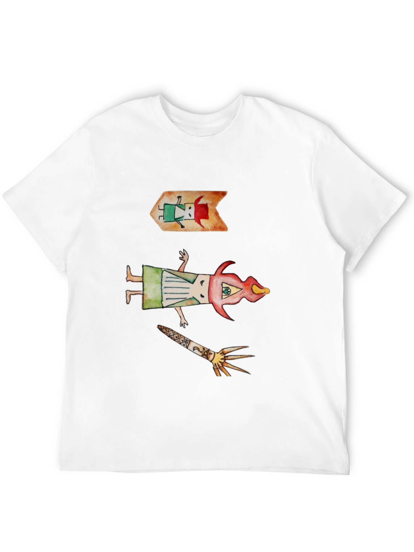 Black Unique Art Print Black T-Shirt view 12