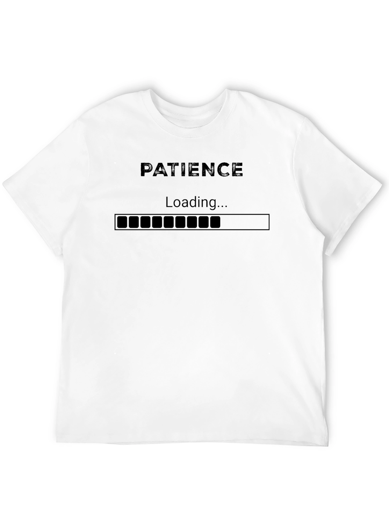 Black Patience Loading Funny Graphic T-Shirt view 12