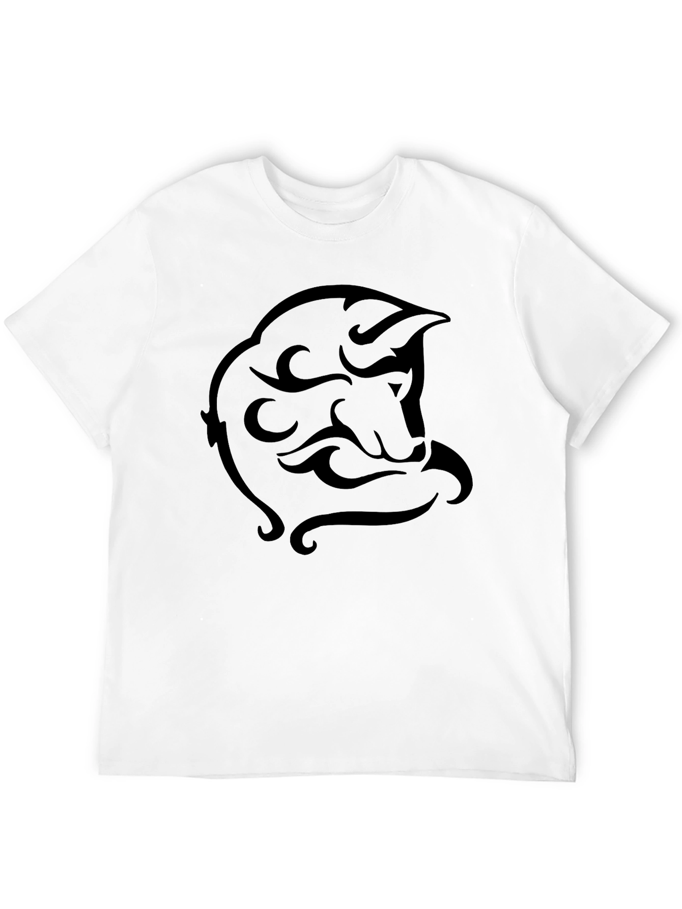 Black Tribal Face Graphic Black T-Shirt view 12