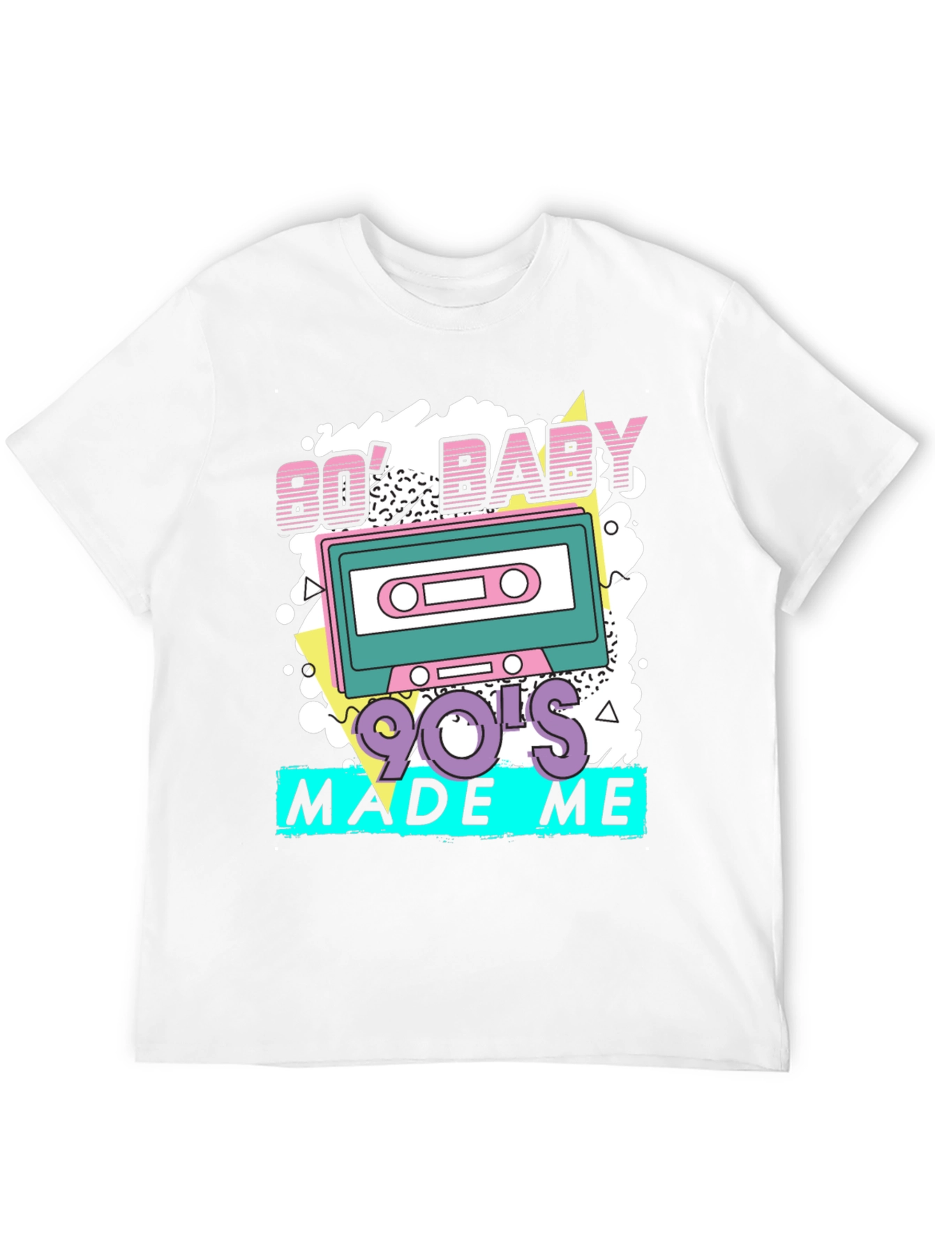 Black Retro '80s Baby '90s Made Me T-Shirt view 12