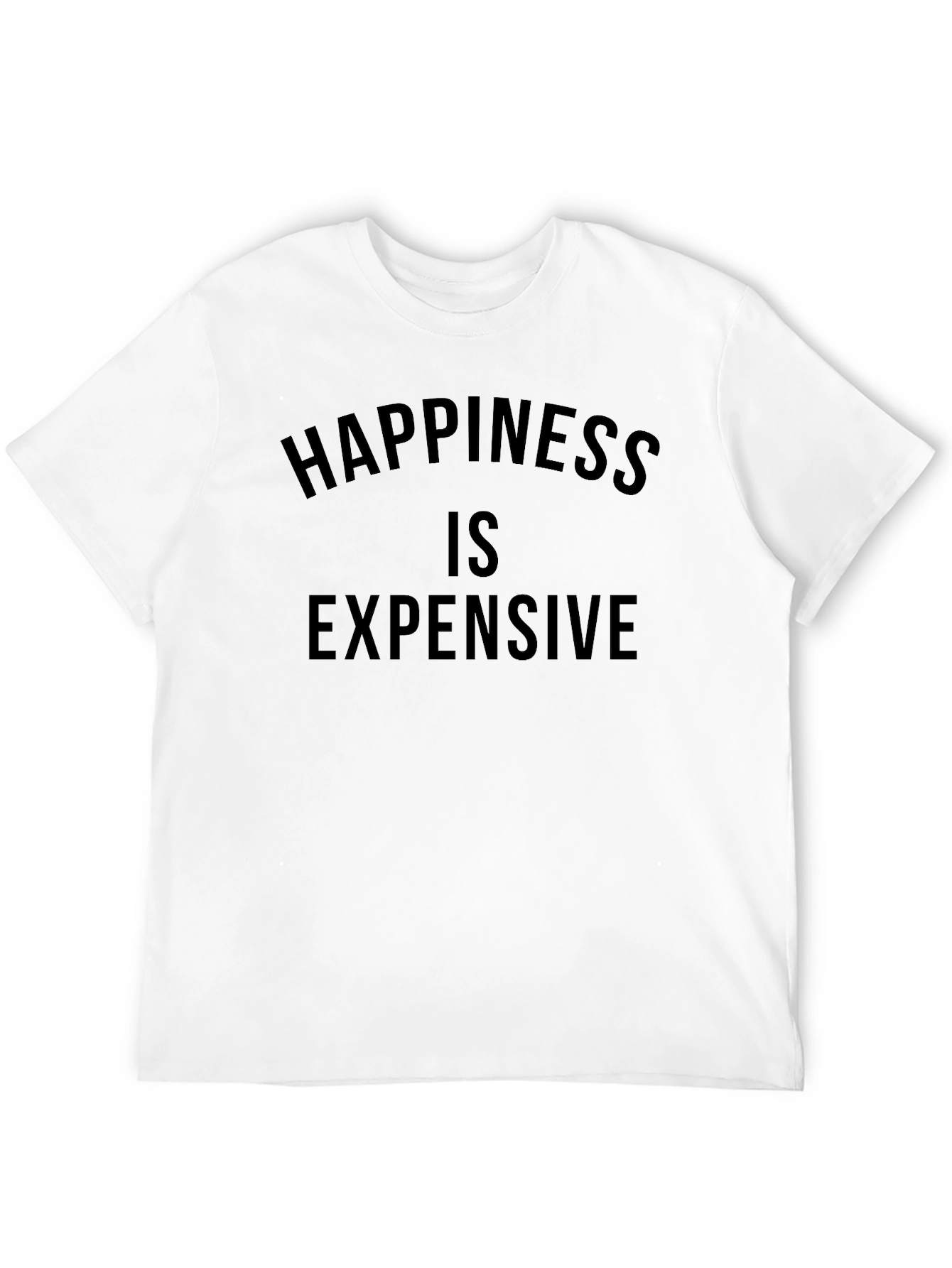 Black Happiness is Expensive Black Graphic T-Shirt view 12